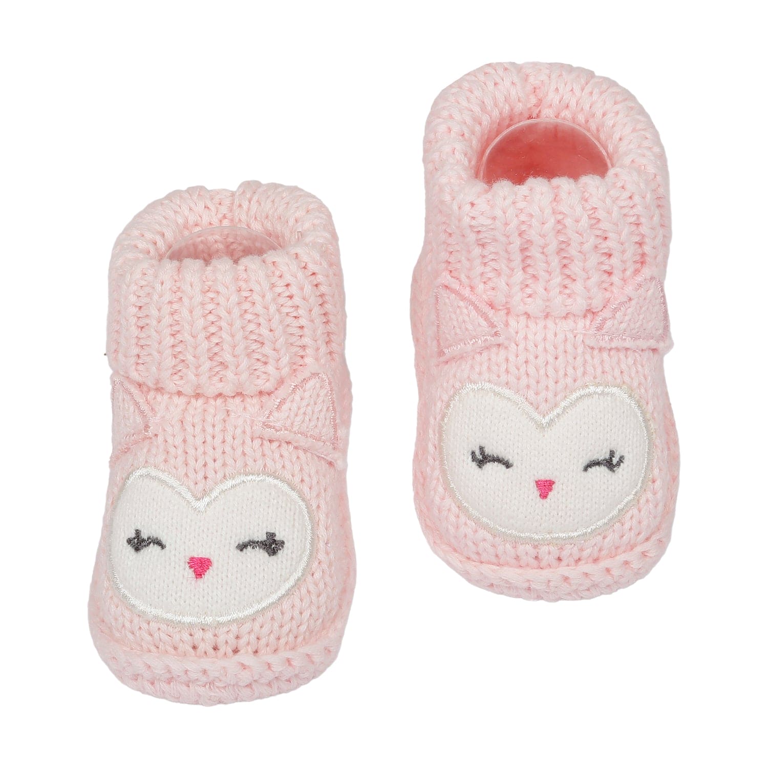 Blushing Newborn Crochet Socks Booties - Pink