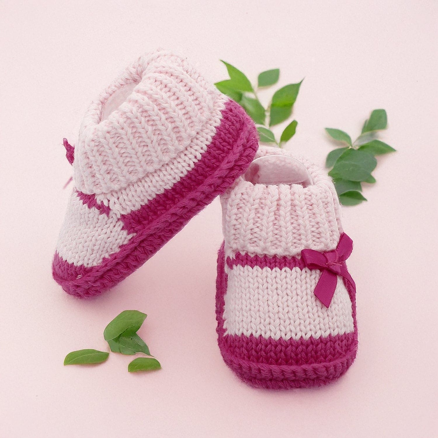 Sweet Bows Pink Socks Booties