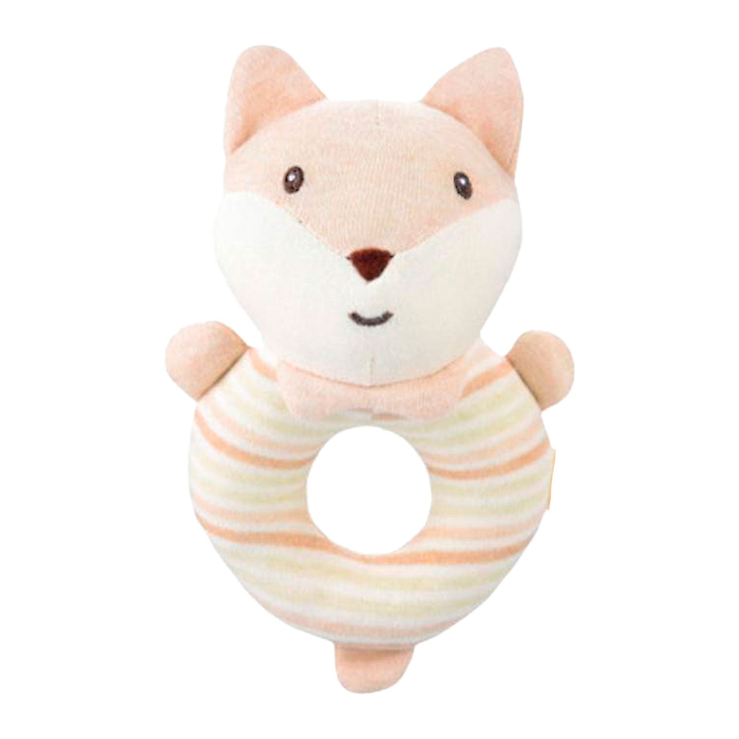 Baby Moo Foxy Fun 2 Pack Squeaker Handheld Rattle Toy - Beige
