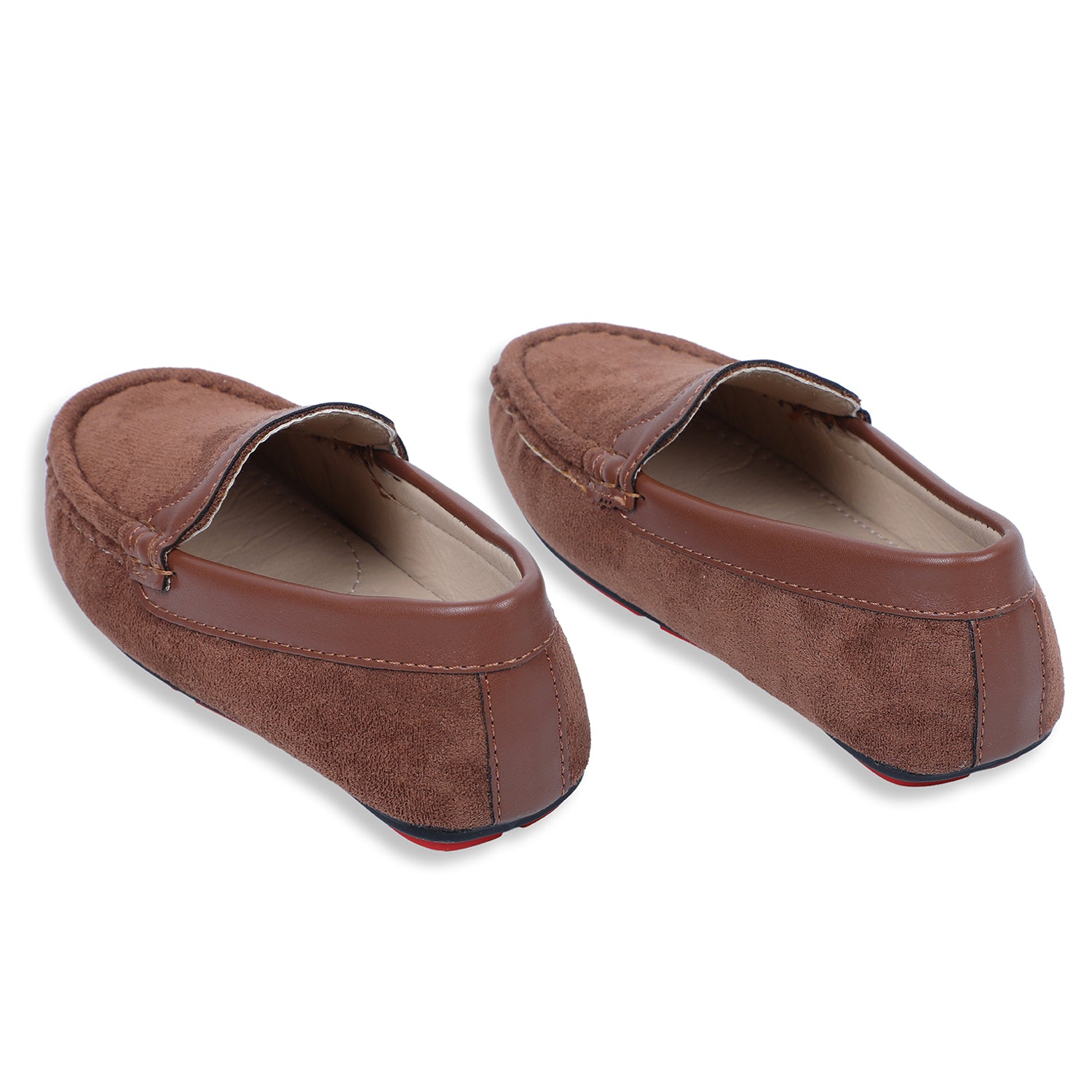 Baby Moo x Bash Kids Suede Loafer Shoes - Tan