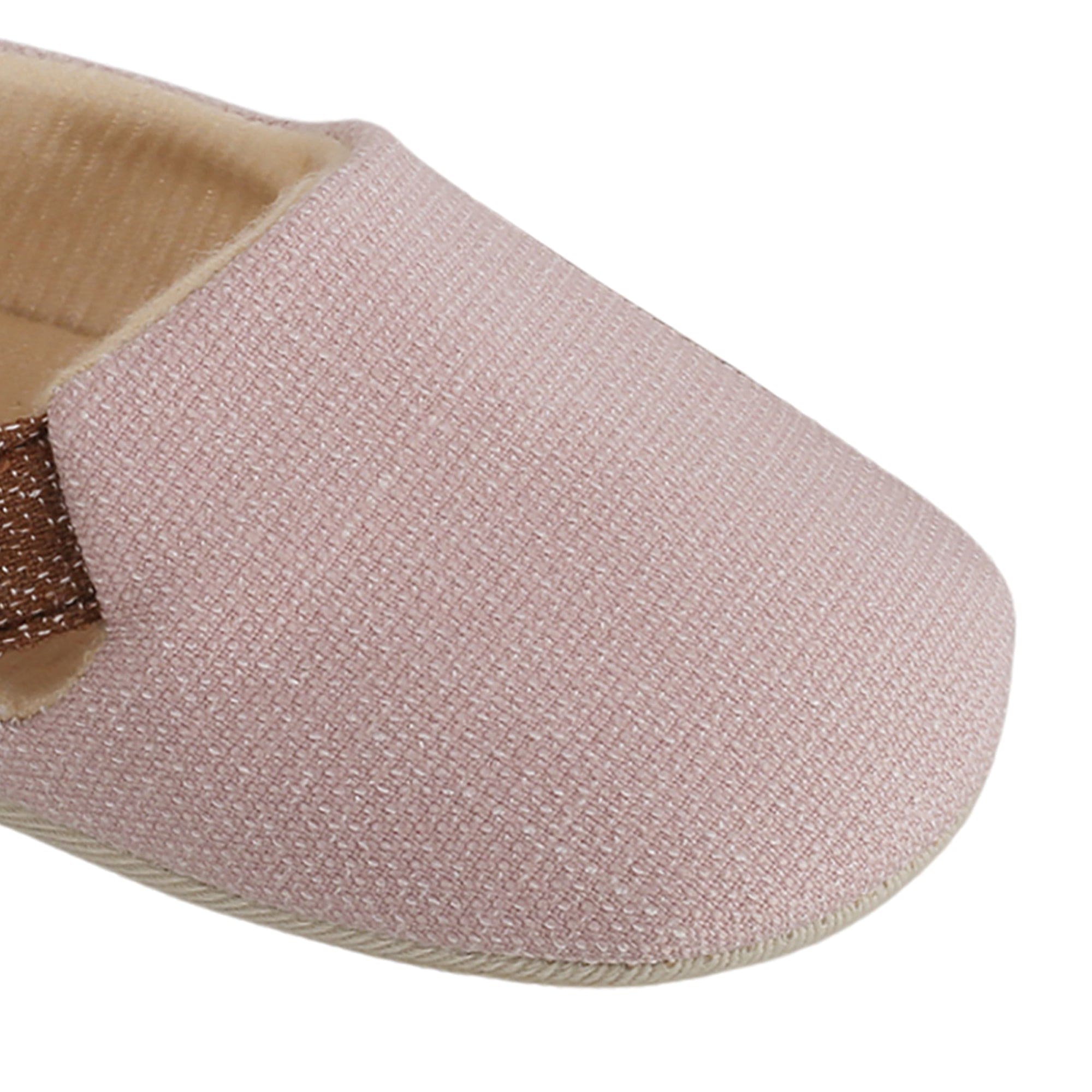 Baby Moo Textured Pink Velcro Booties