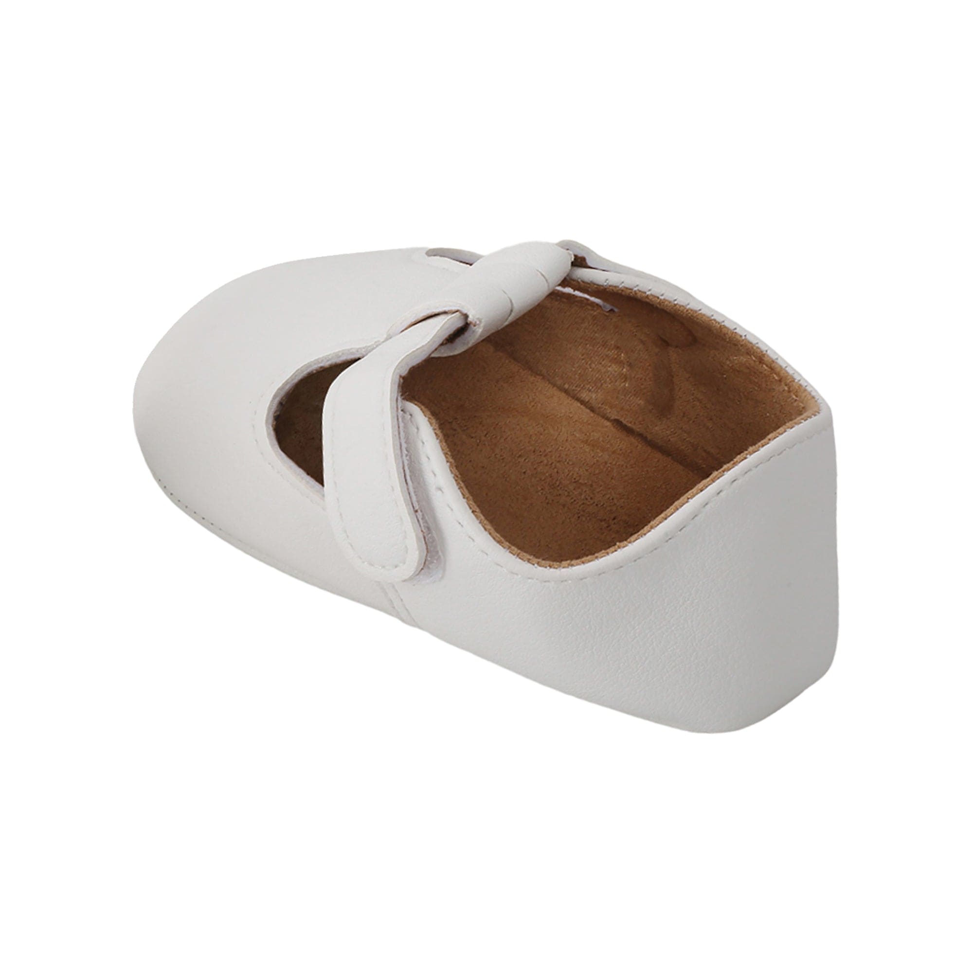 Baby Moo Dressy White Velcro Booties