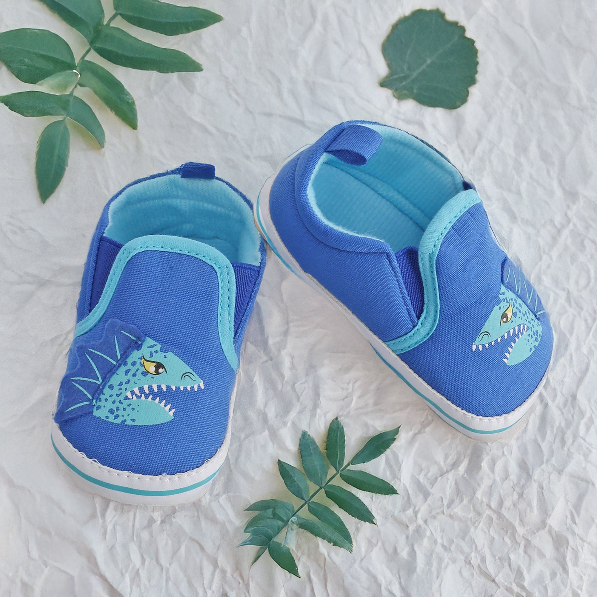 Baby Moo Monster Blue Slip-On Booties