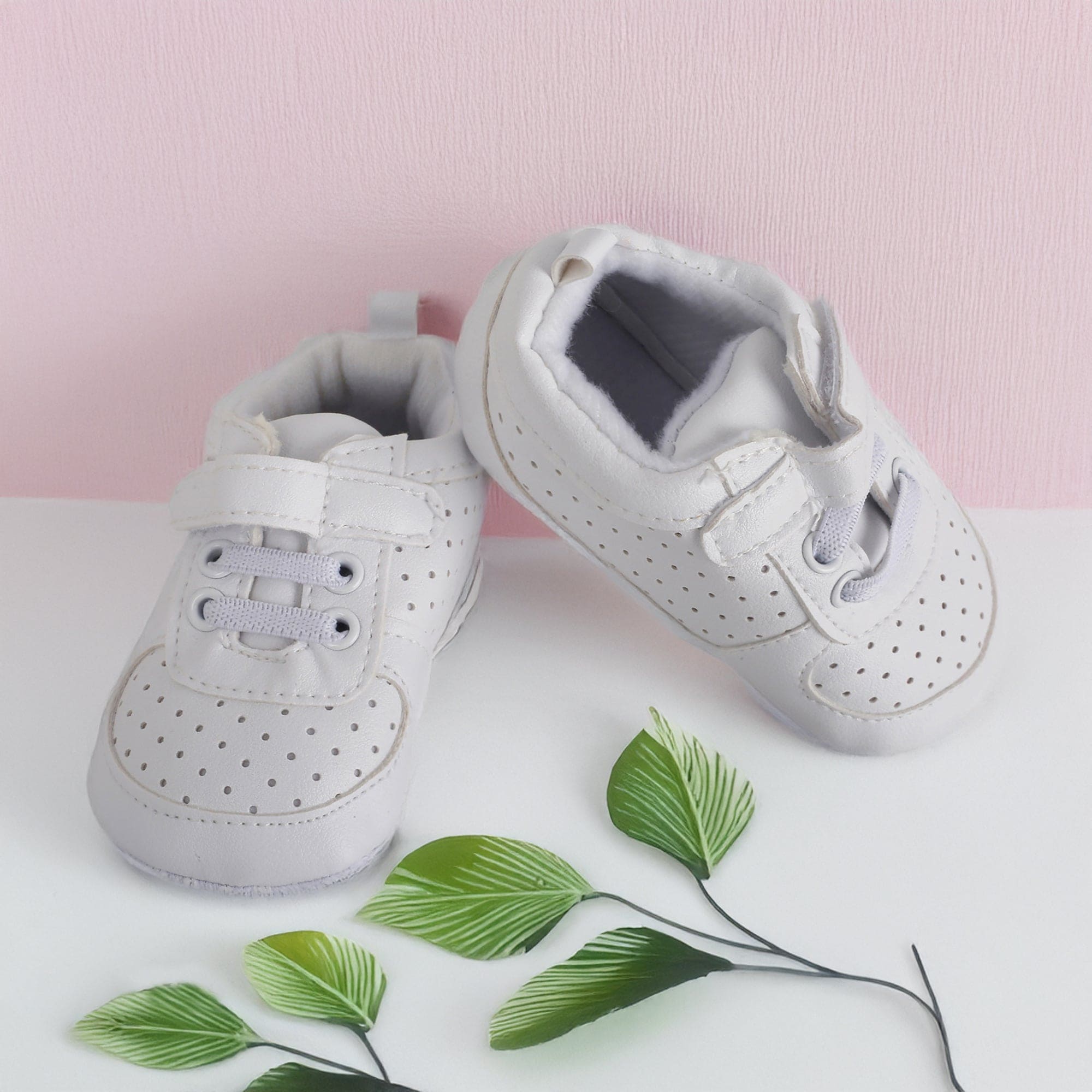 Baby Moo Matte White Sneakers