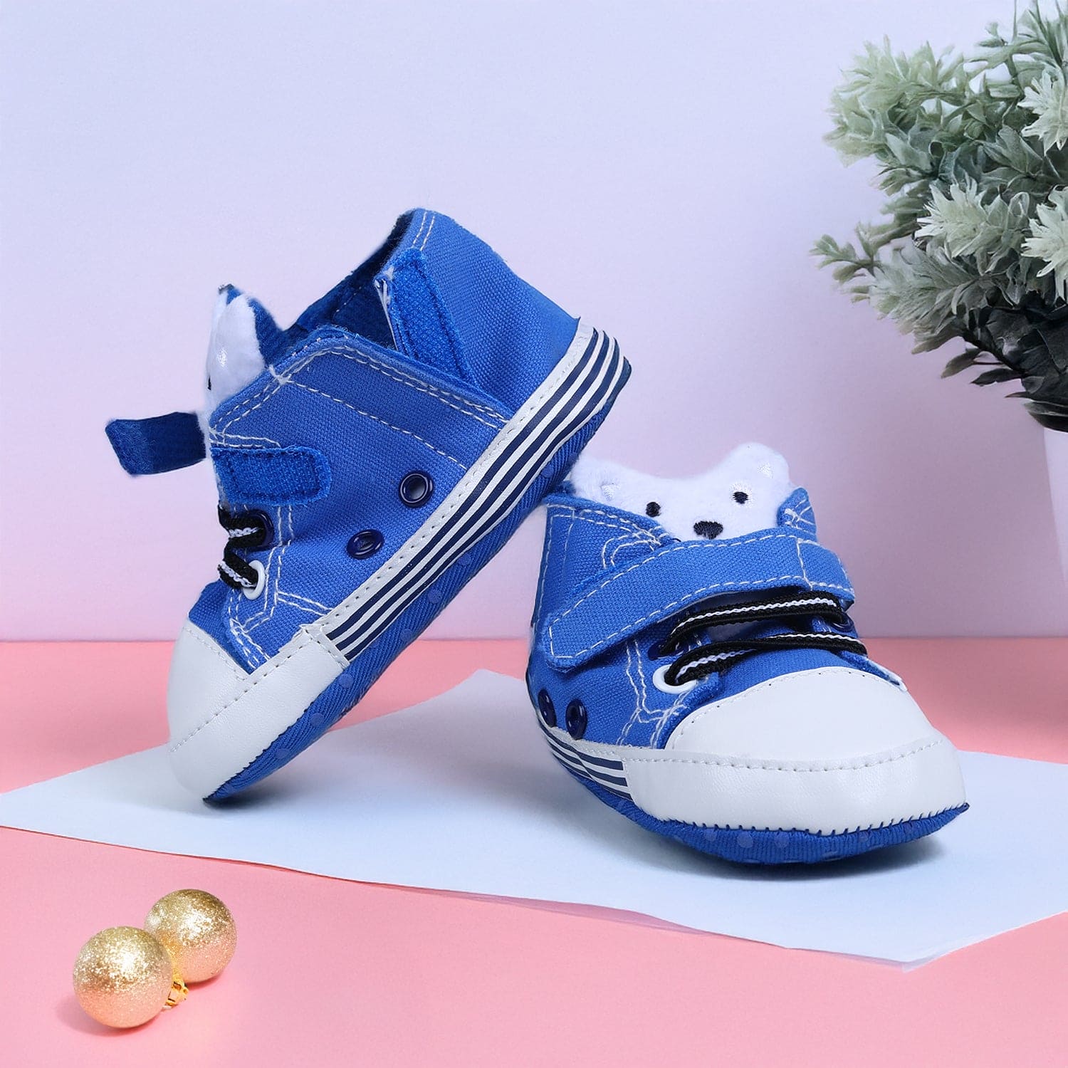 My Buddy Bear Cute And Stylish Comfy Velcro Booties - Blue
