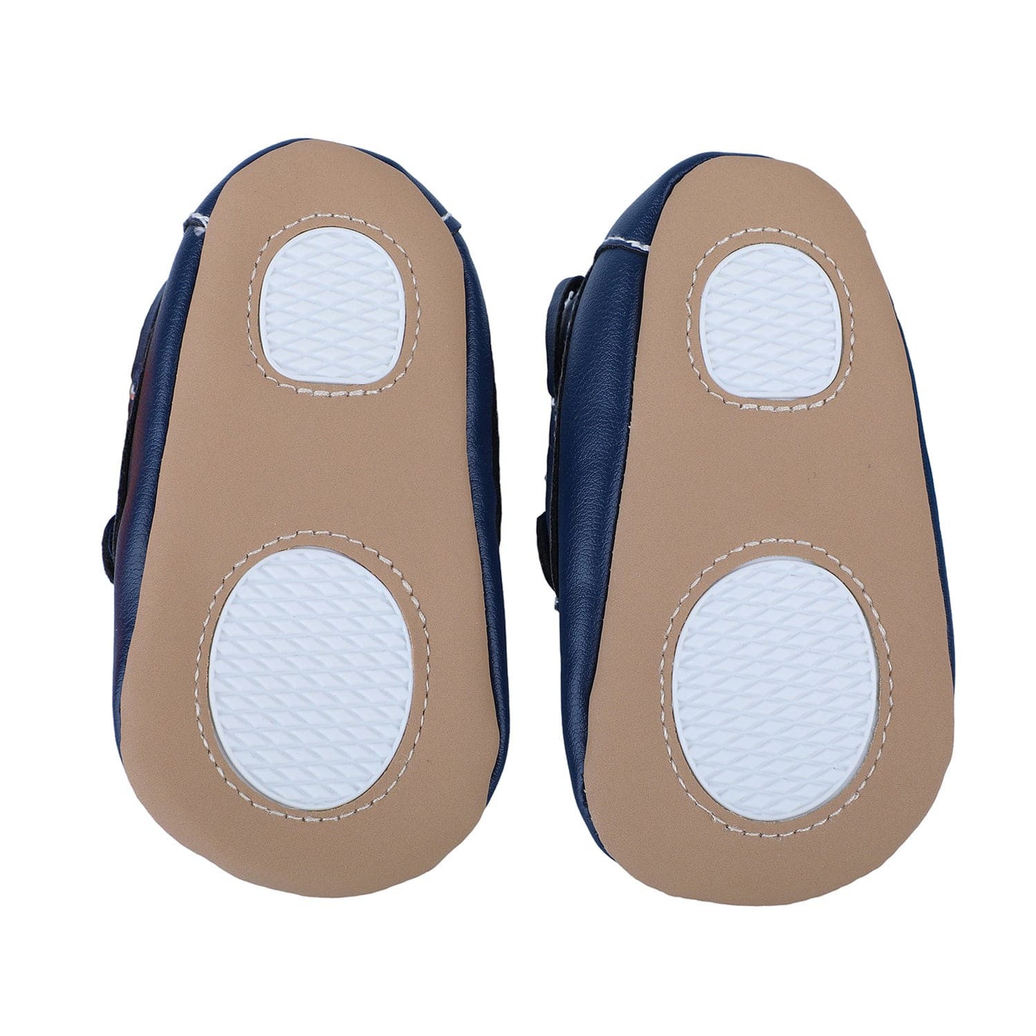 Solid Hookloop Stylish Leather Velcro Shoes - Navy Blue