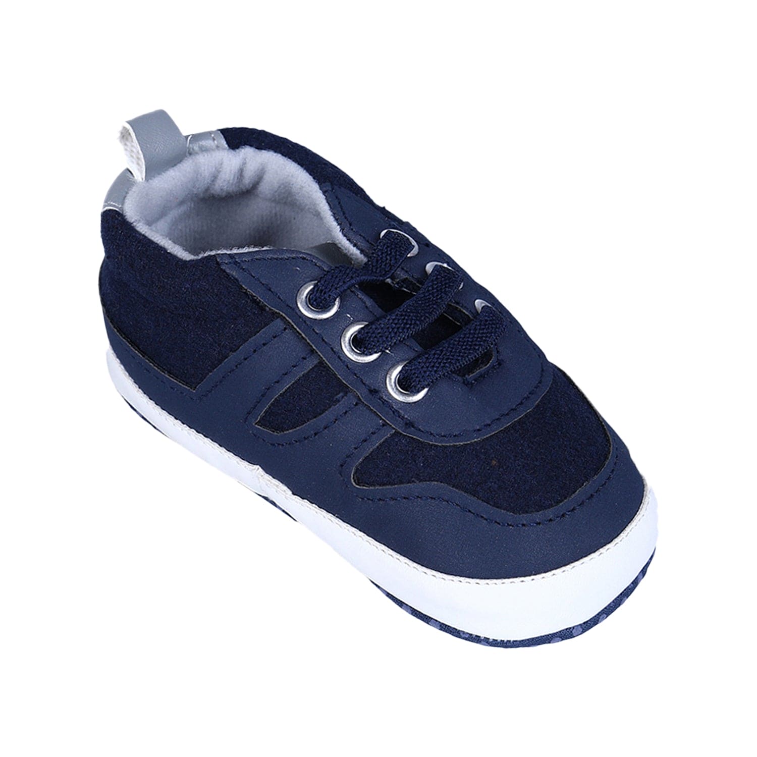 Lace-up Colour-blocked Comfortable Anti-Slip Sneaker Booties - Blue
