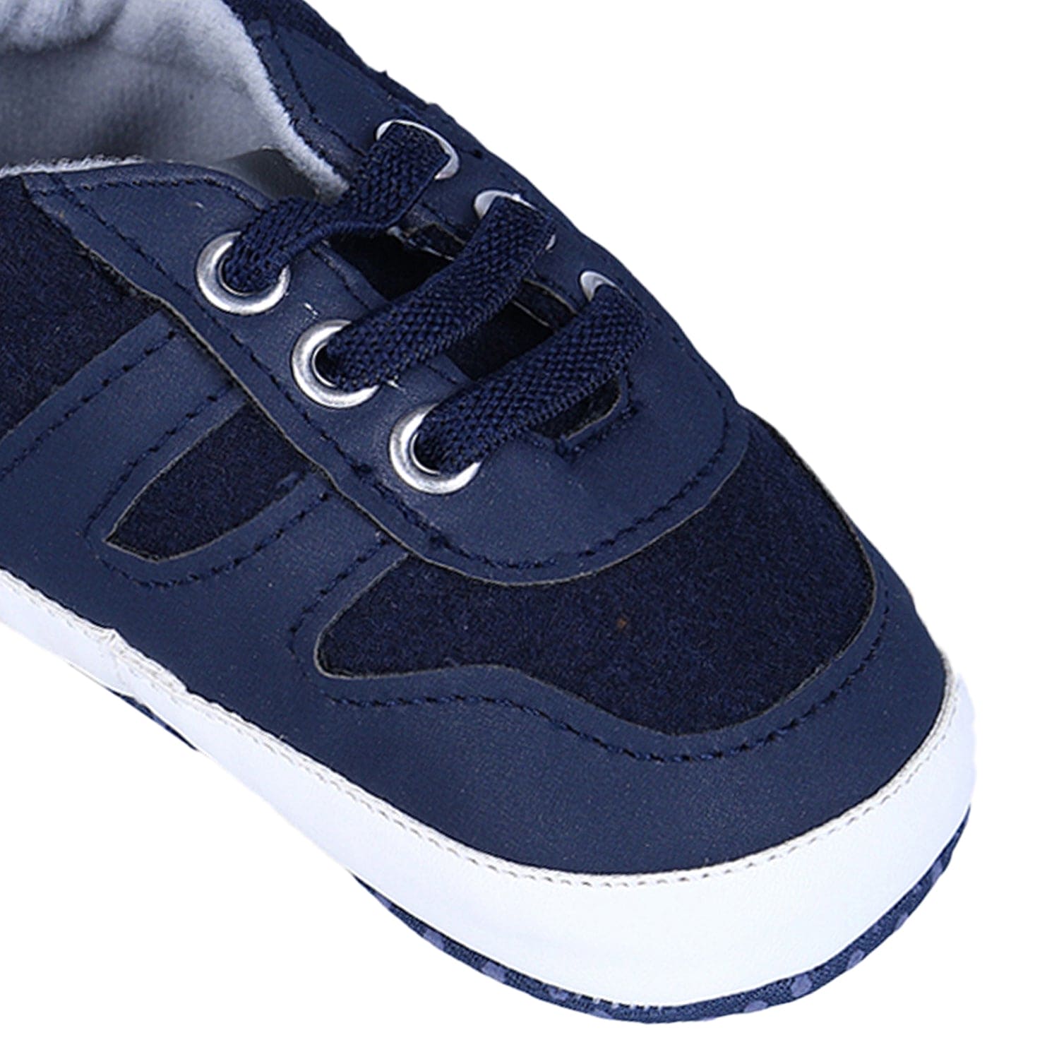 Lace-up Colour-blocked Comfortable Anti-Slip Sneaker Booties - Blue