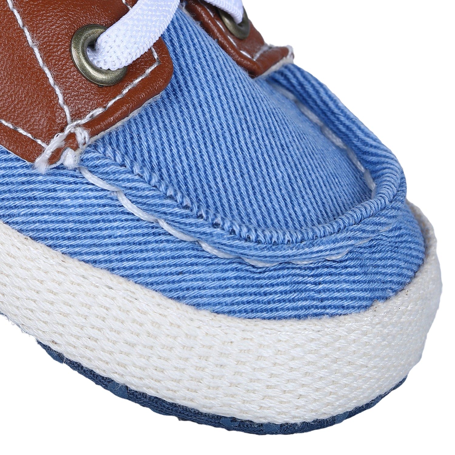 Colour Blocked Stylish Boat Slip-On Booties - Blue