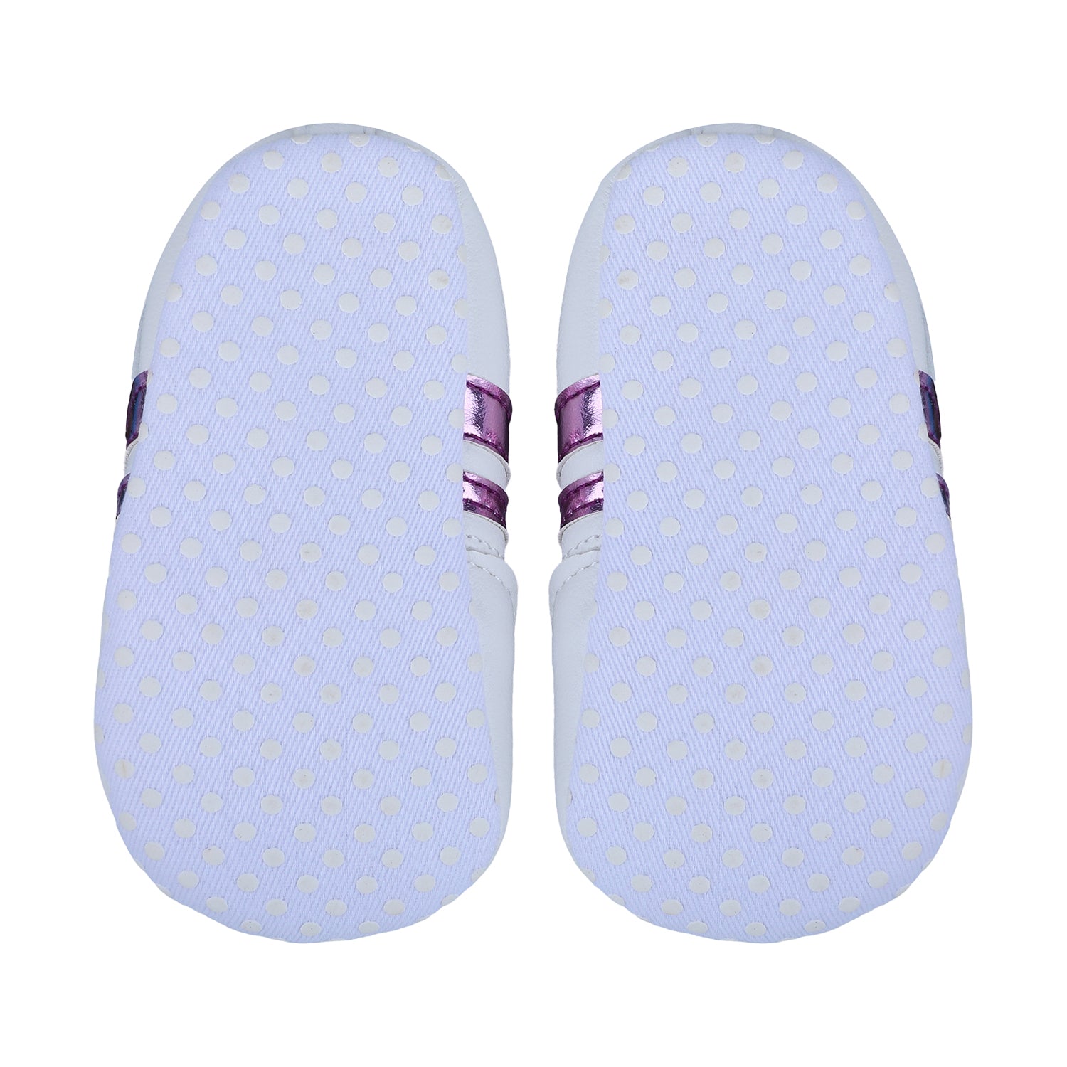 Metallic Stripes Fancy Anti-Slip Sneaker Shoes - White