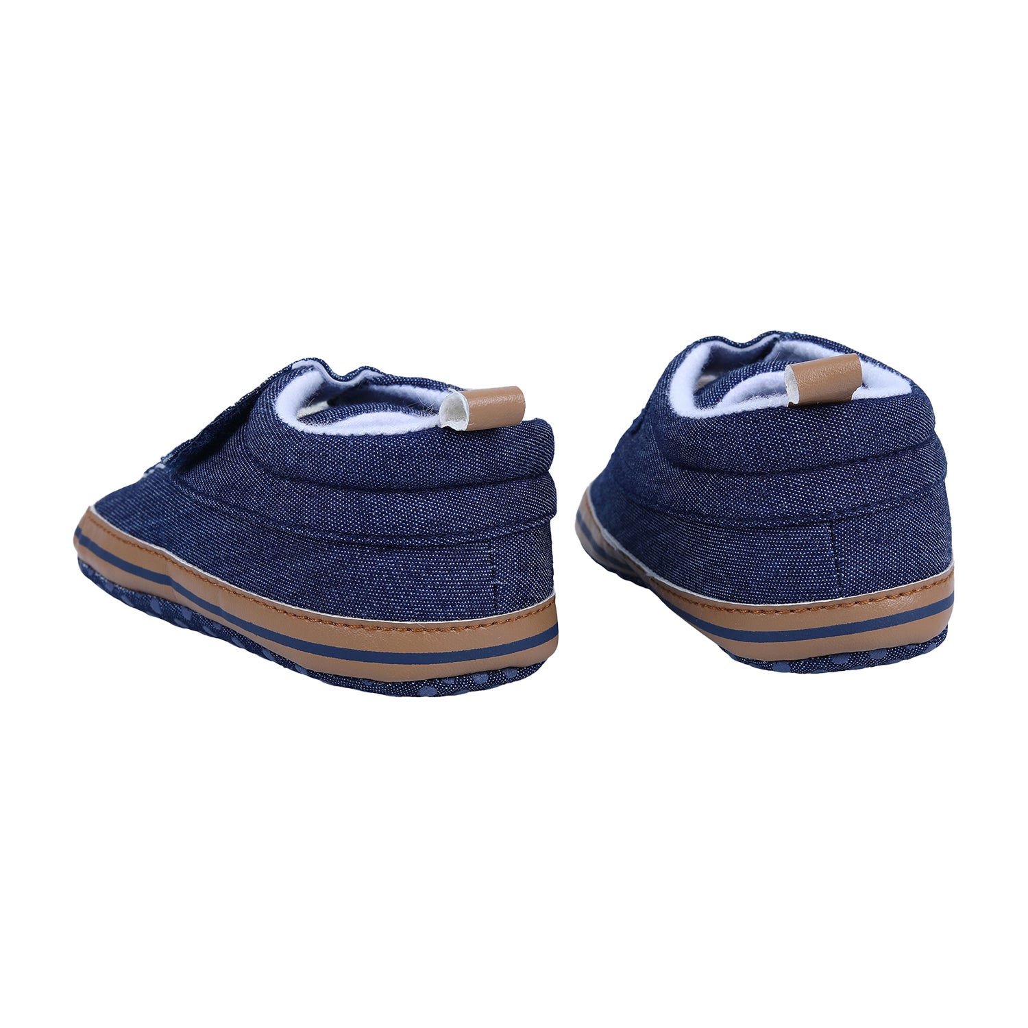 Solid Hookloop Stylish And Casual Denim Velcro Booties - Blue