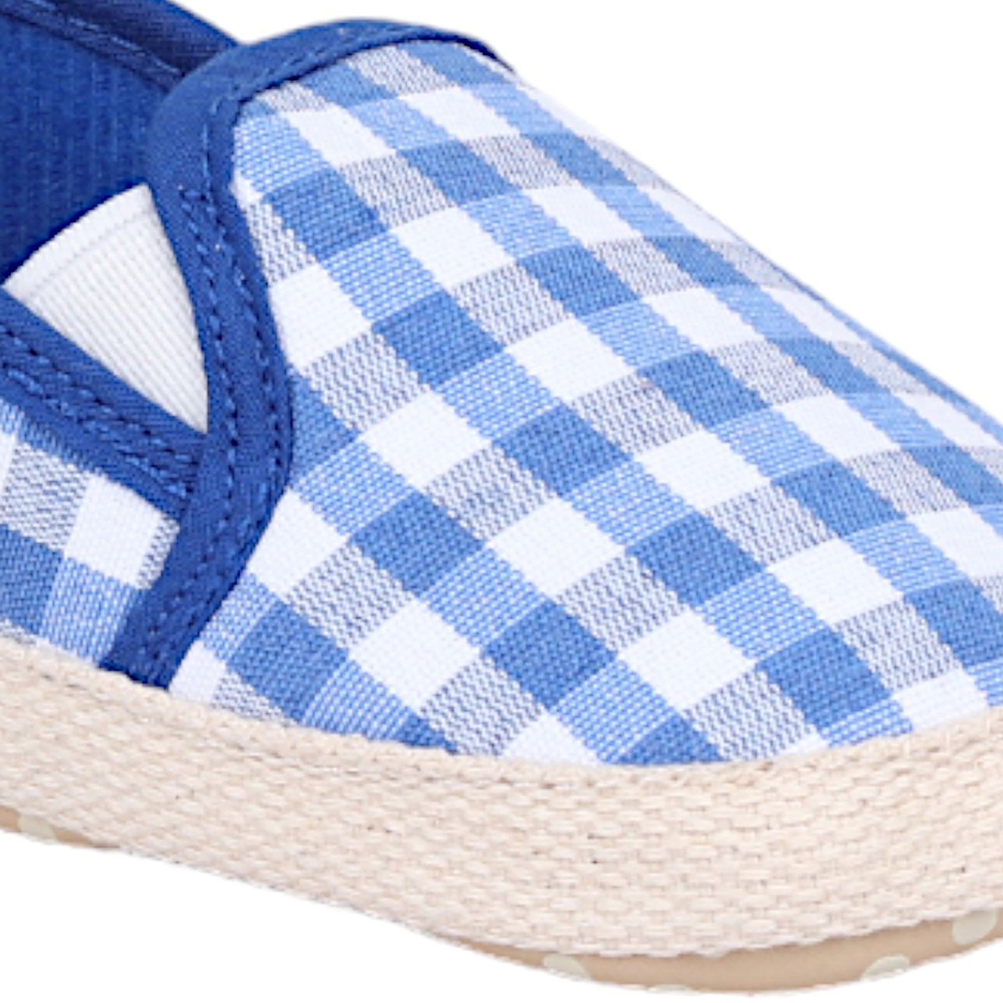 Baby Moo Classic Checkerboard Comfortable Slip-On Anti-Skid Canvas Sneakers - Blue