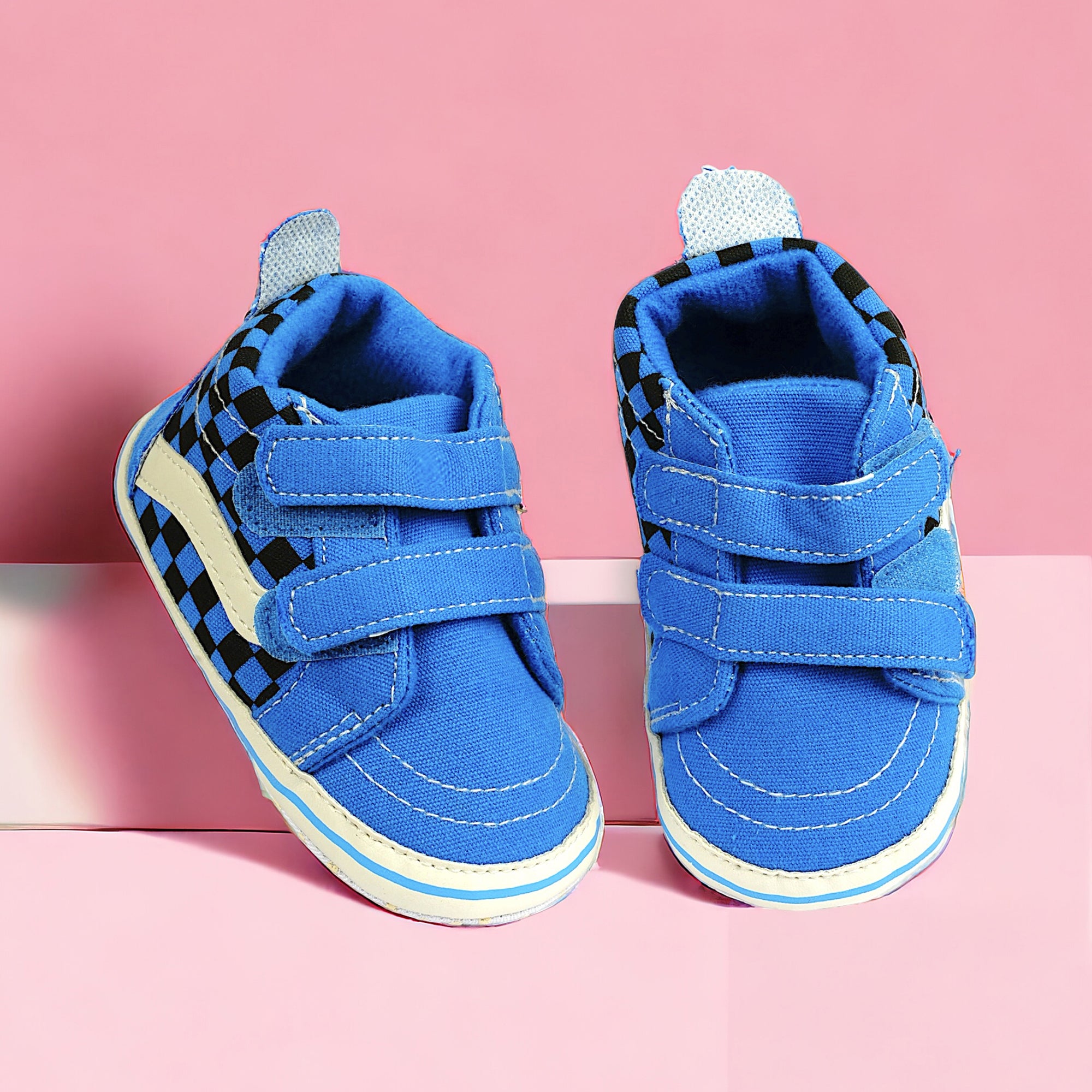 Baby Moo Stylish Casual Velcro Straps Anti-Skid Sneakers - Blue