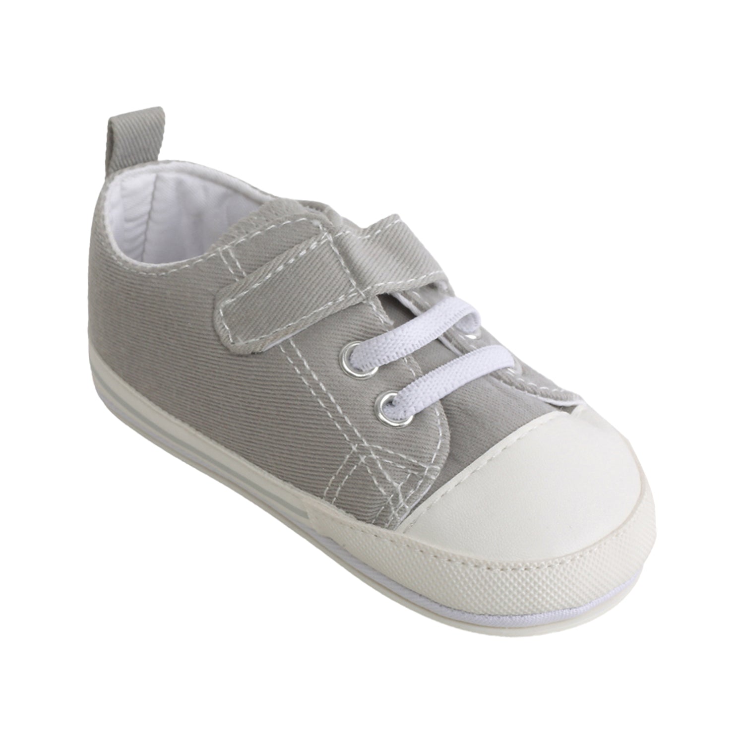 Baby Moo Grey Velcro Sneakers