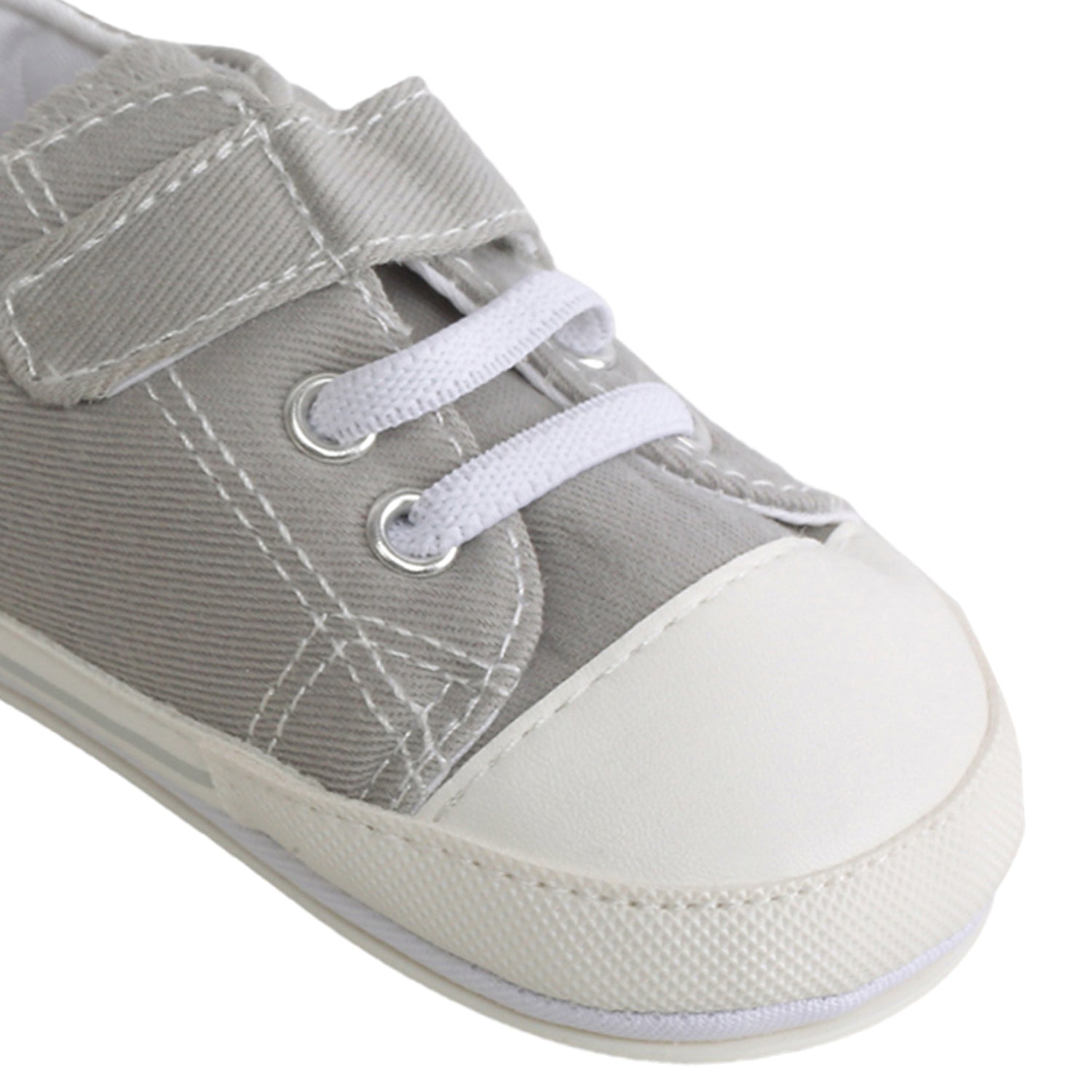 Baby Moo Grey Velcro Sneakers