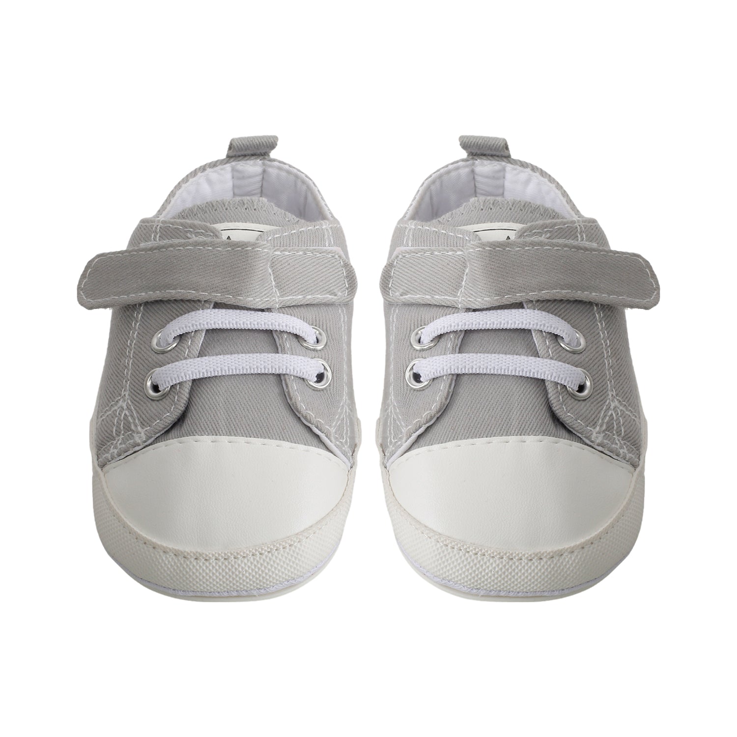 Baby Moo Grey Velcro Sneakers