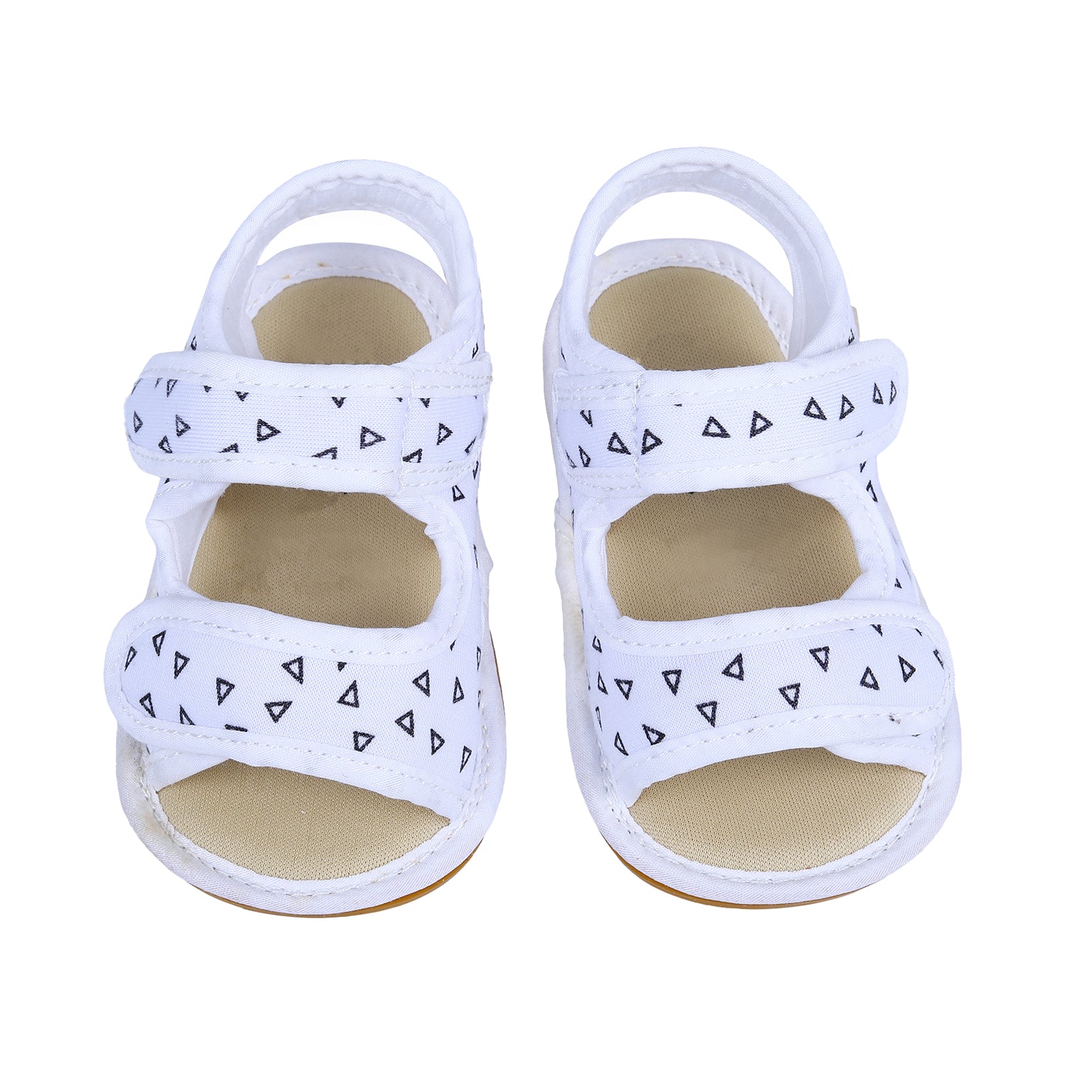 Triangle Comfortable Anti-skid Floater Sandals - White