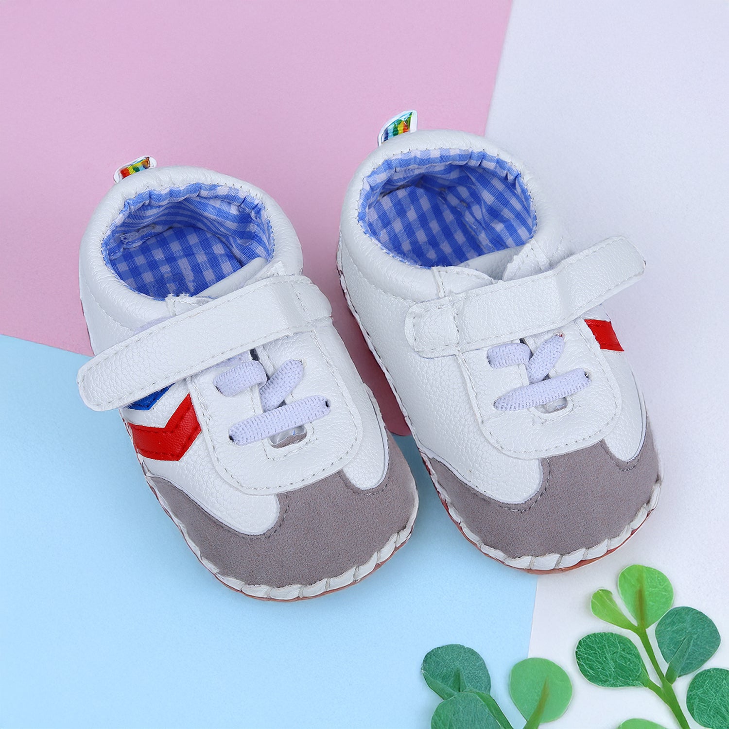 Velcro Colour Blocked Casual Anti-Skid Shoes - Multicolour
