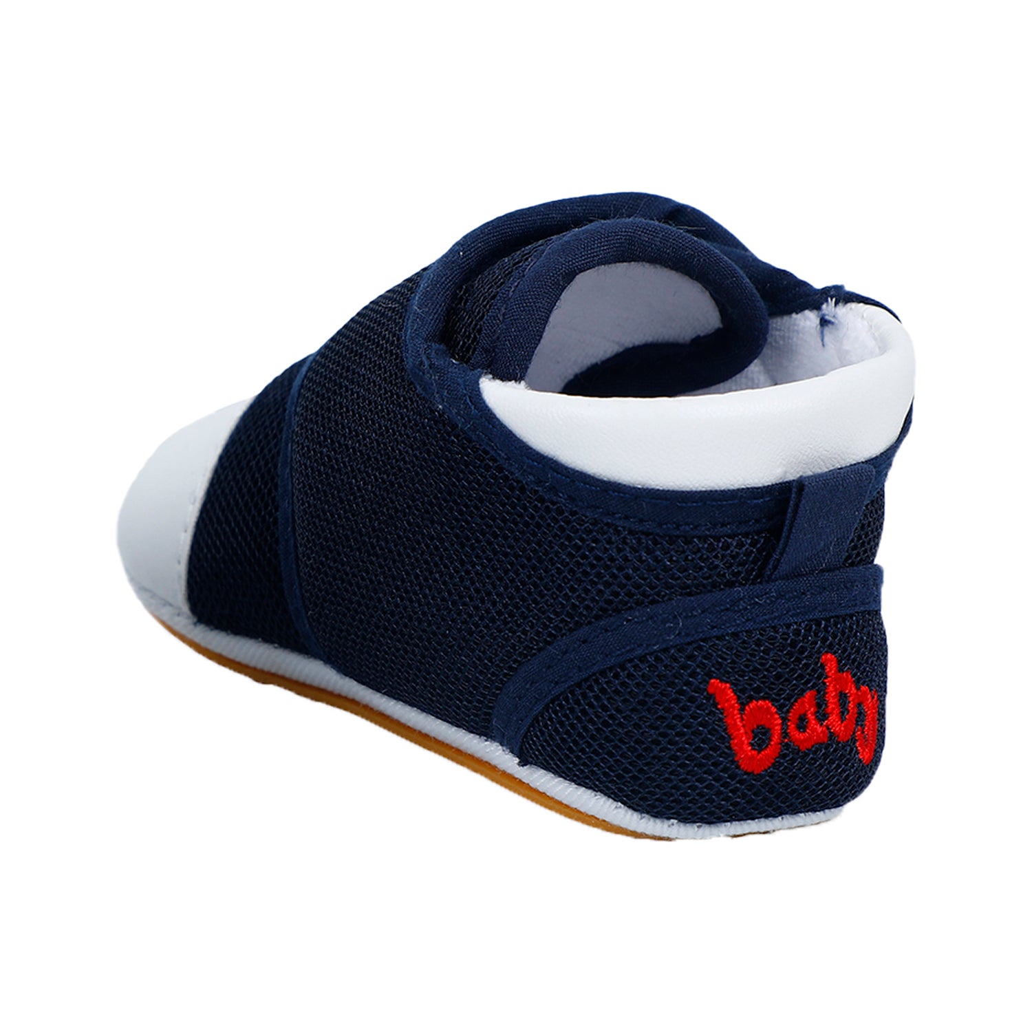Casual Blue And White Velcro Booties
