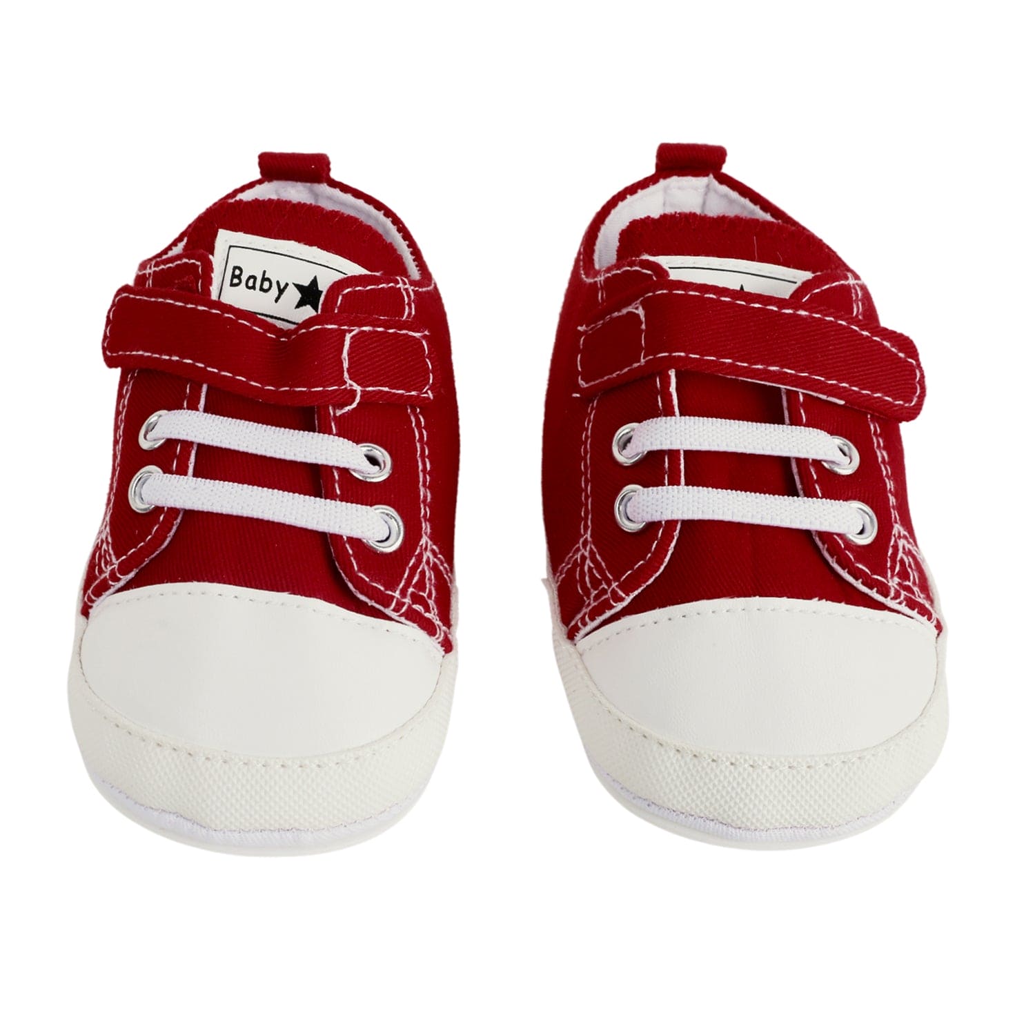 Baby Moo Red Velcro Sneakers