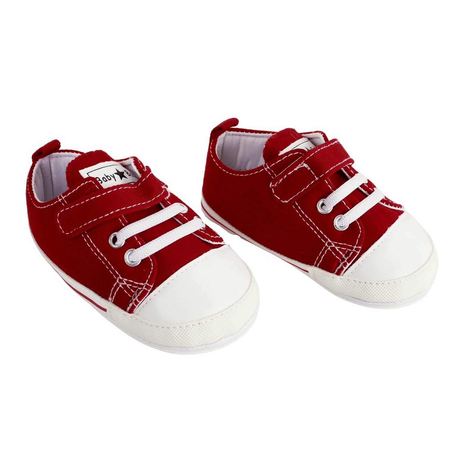 Baby Moo Red Velcro Sneakers