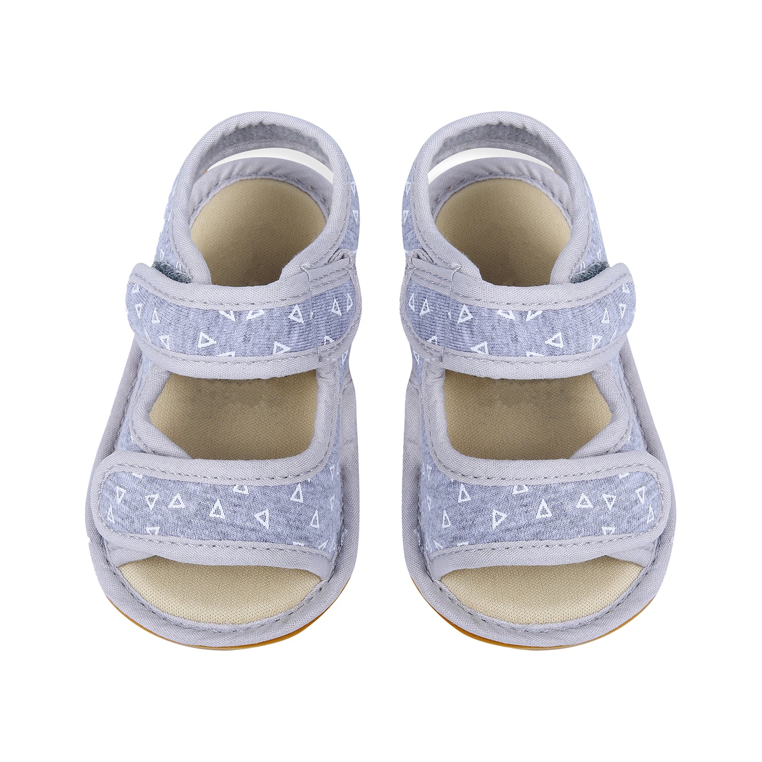 Triangle Comfortable Anti-skid Floater Sandals - Grey