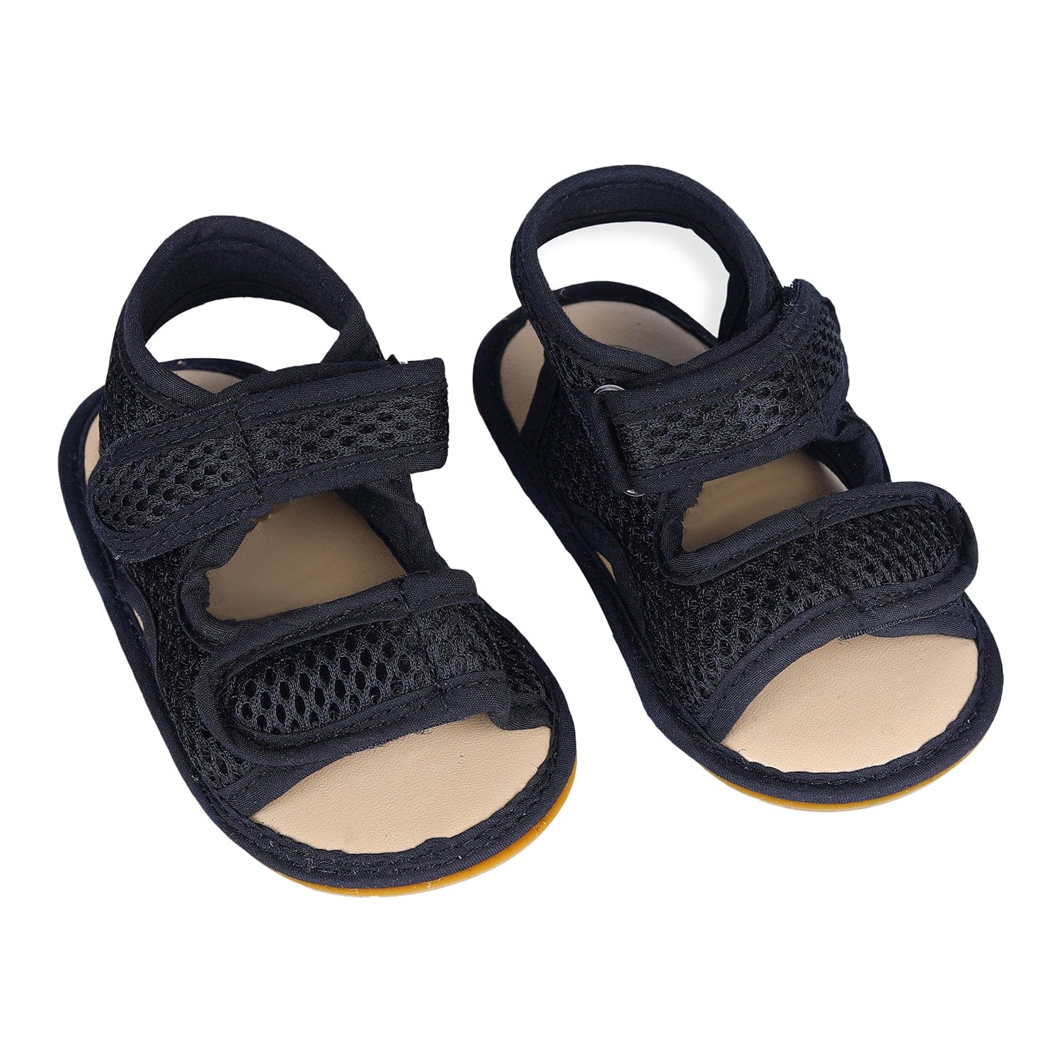 Solid Hookloop Comfortable Anti-skid Floater Sandals - Black