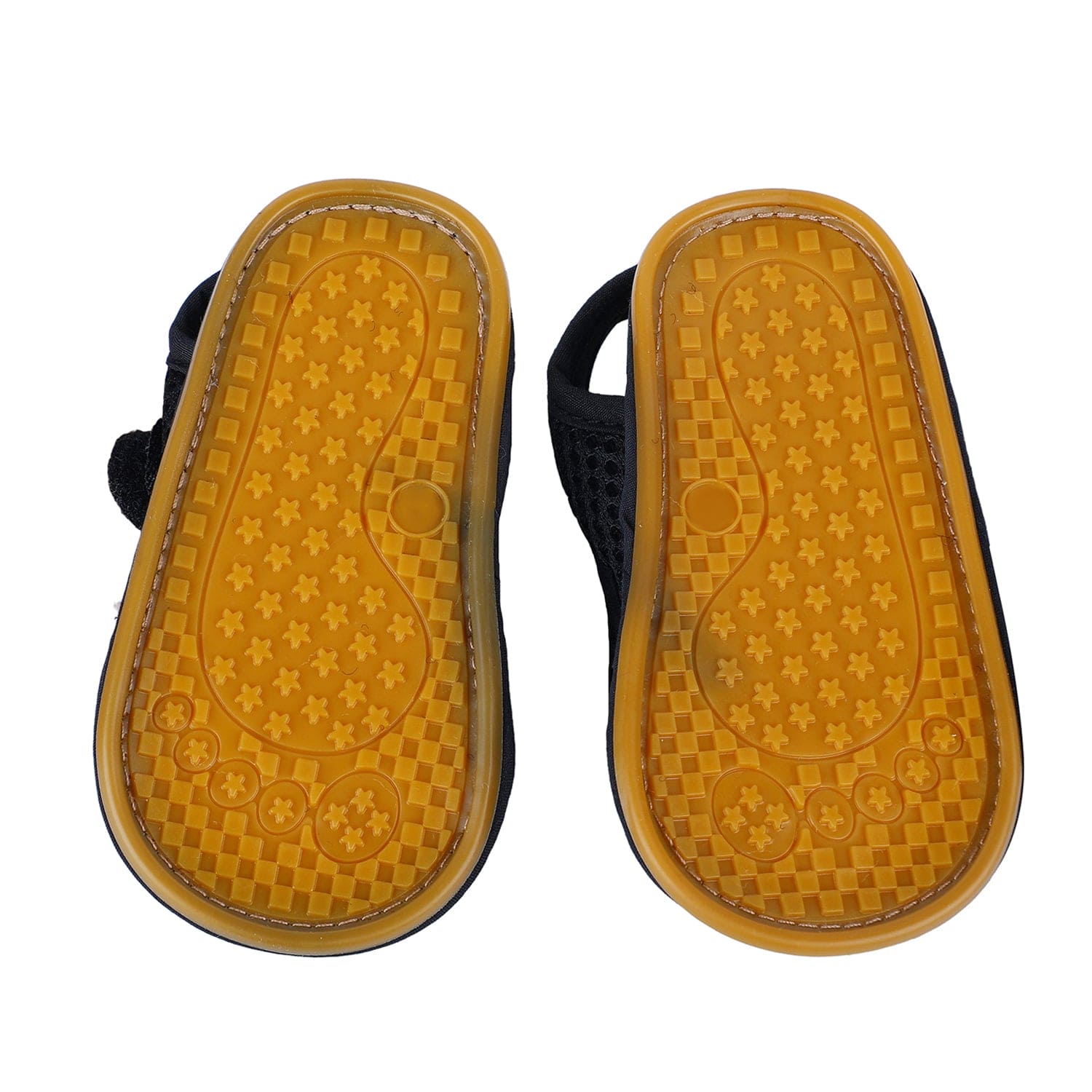 Solid Hookloop Comfortable Anti-skid Floater Sandals - Black