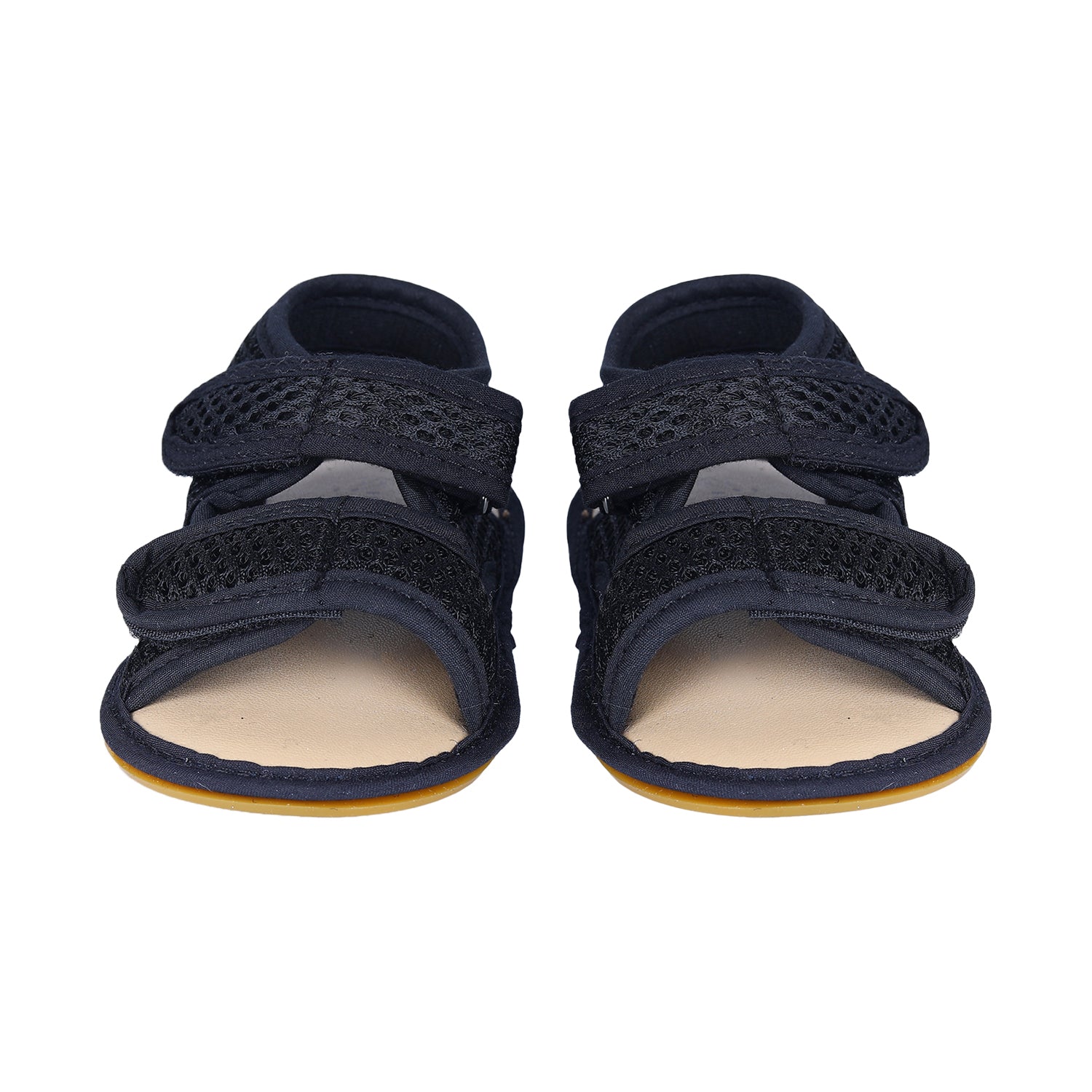 Solid Hookloop Comfortable Anti-skid Floater Sandals - Black