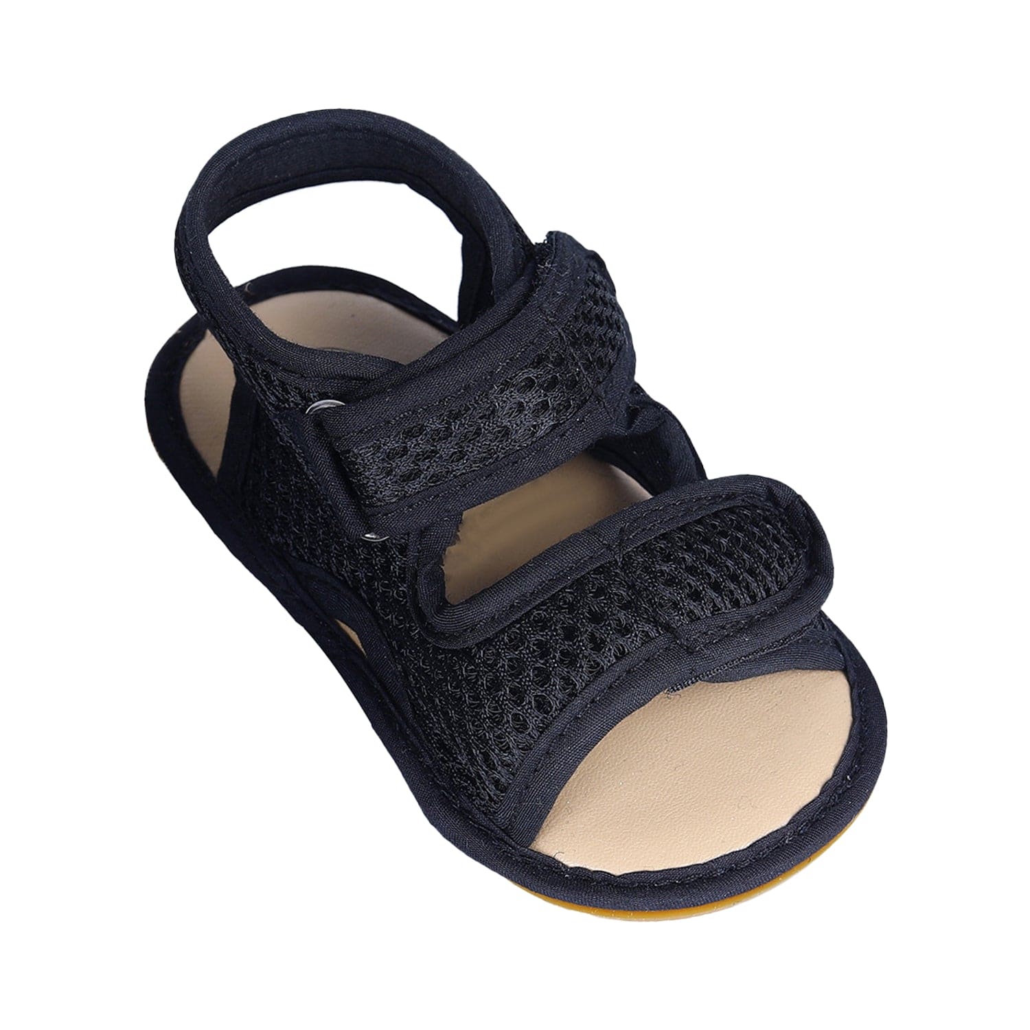 Solid Hookloop Comfortable Anti-skid Floater Sandals - Black