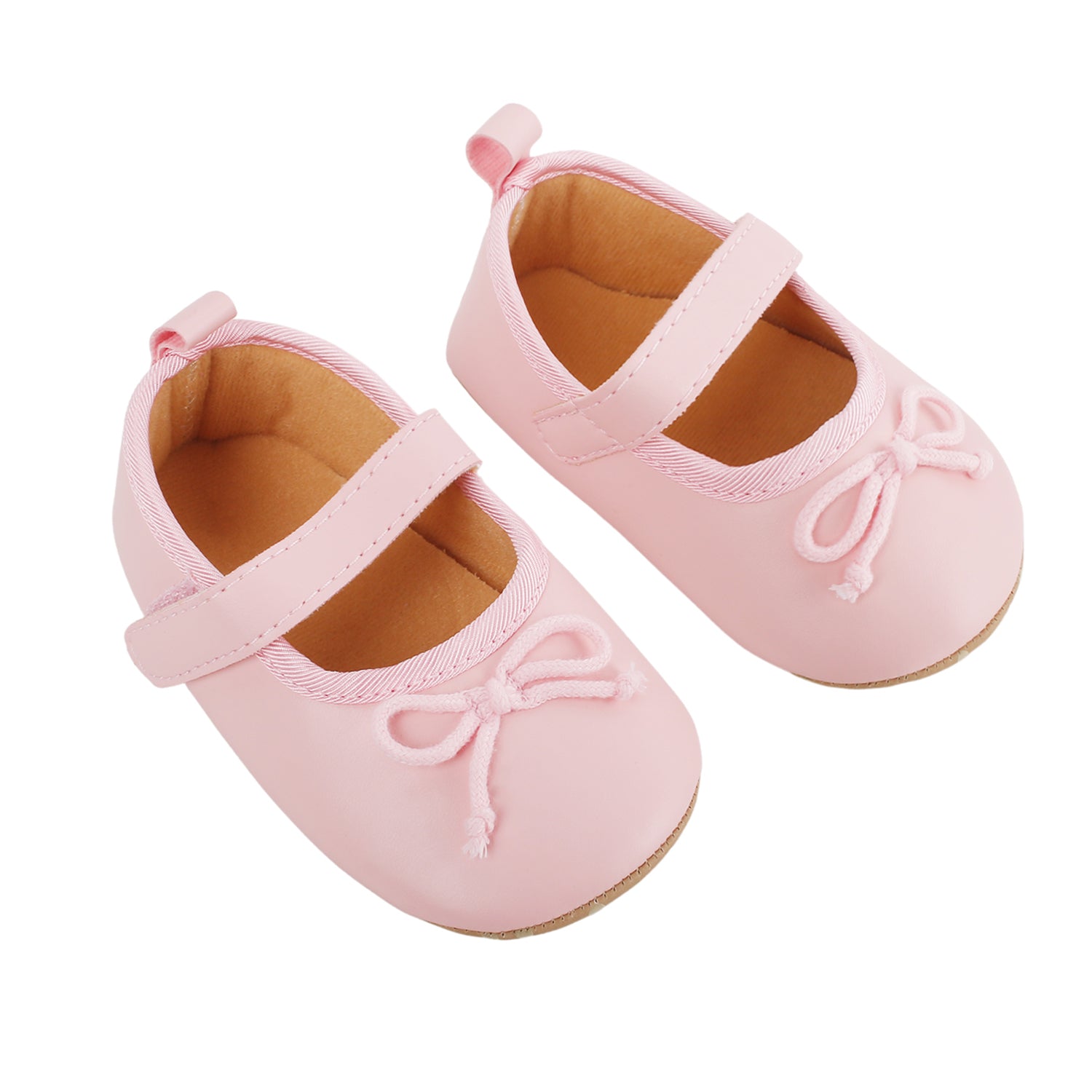 Baby Moo Dressy Bow Pink Booties