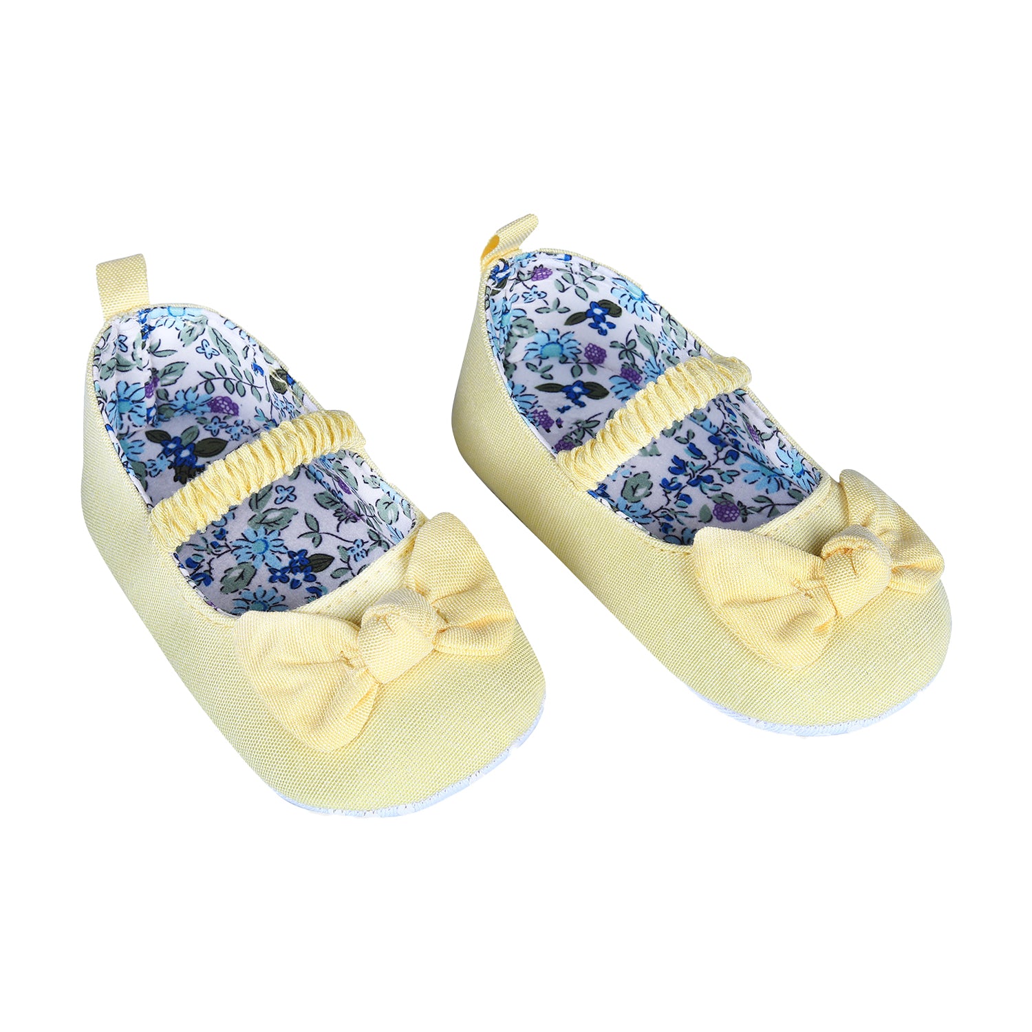Bowknot Premium Girls Anti-Slip Ballerina Booties - Yellow
