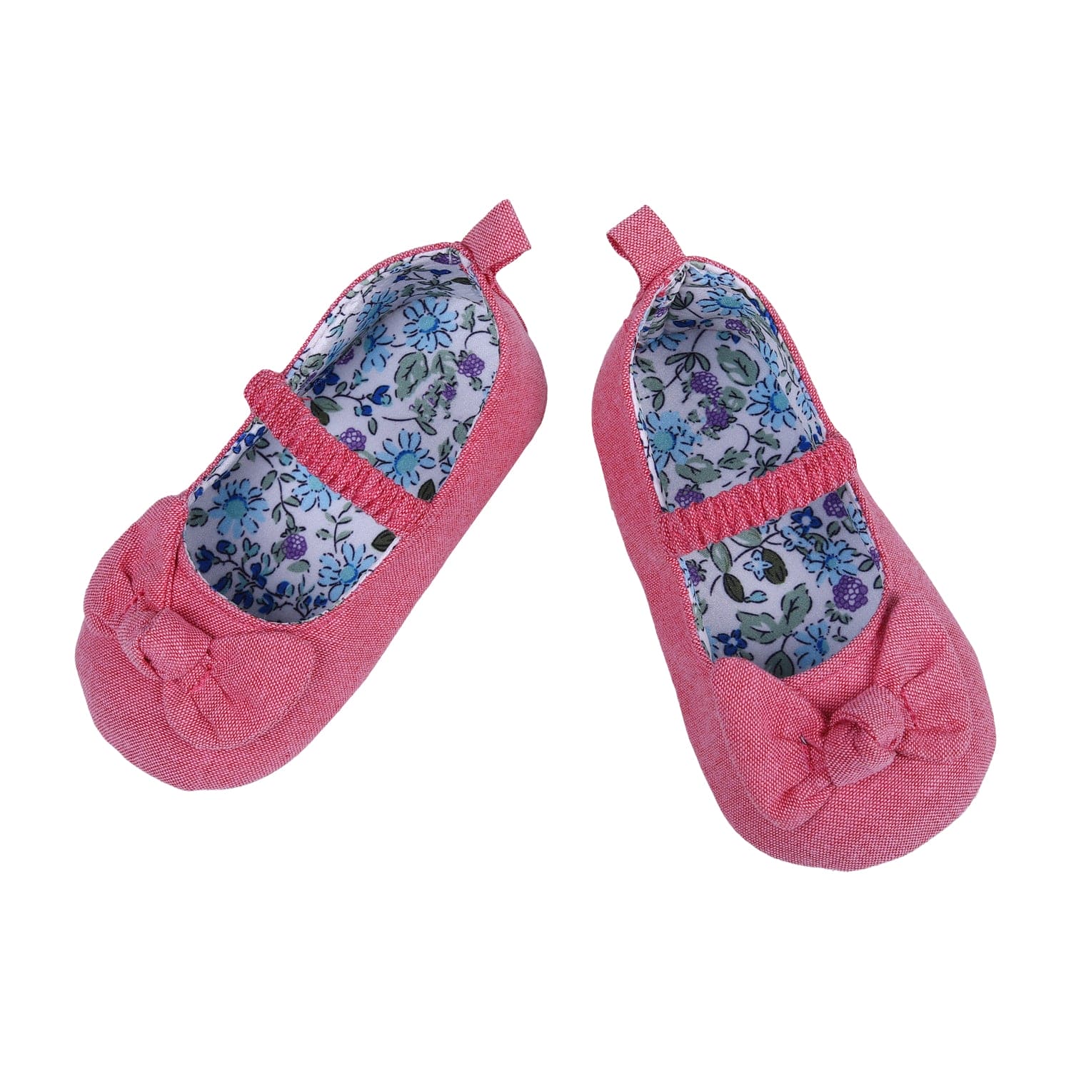 Bowknot Premium Girls Anti-Slip Ballerina Booties - Peach