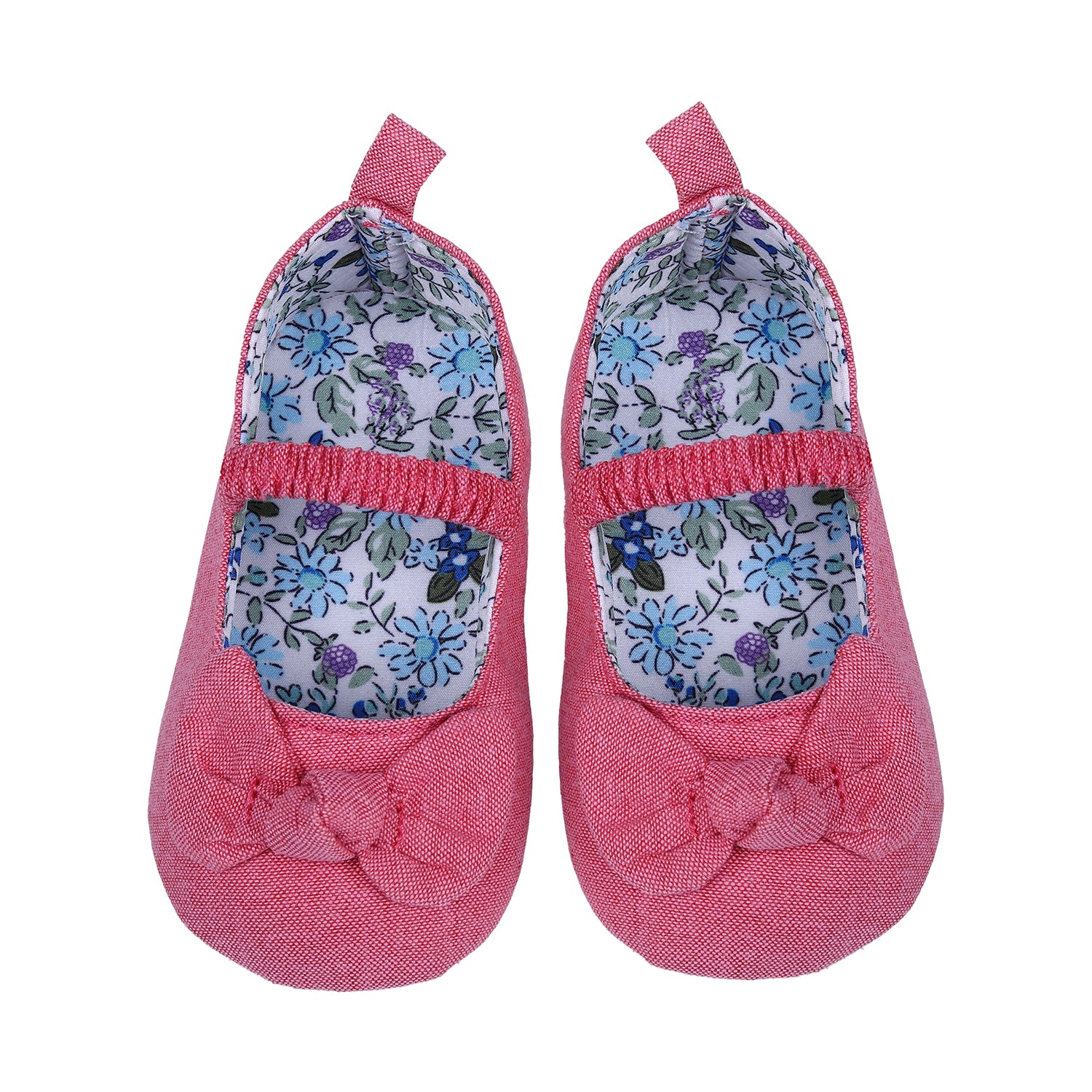 Bowknot Premium Girls Anti-Slip Ballerina Booties - Peach