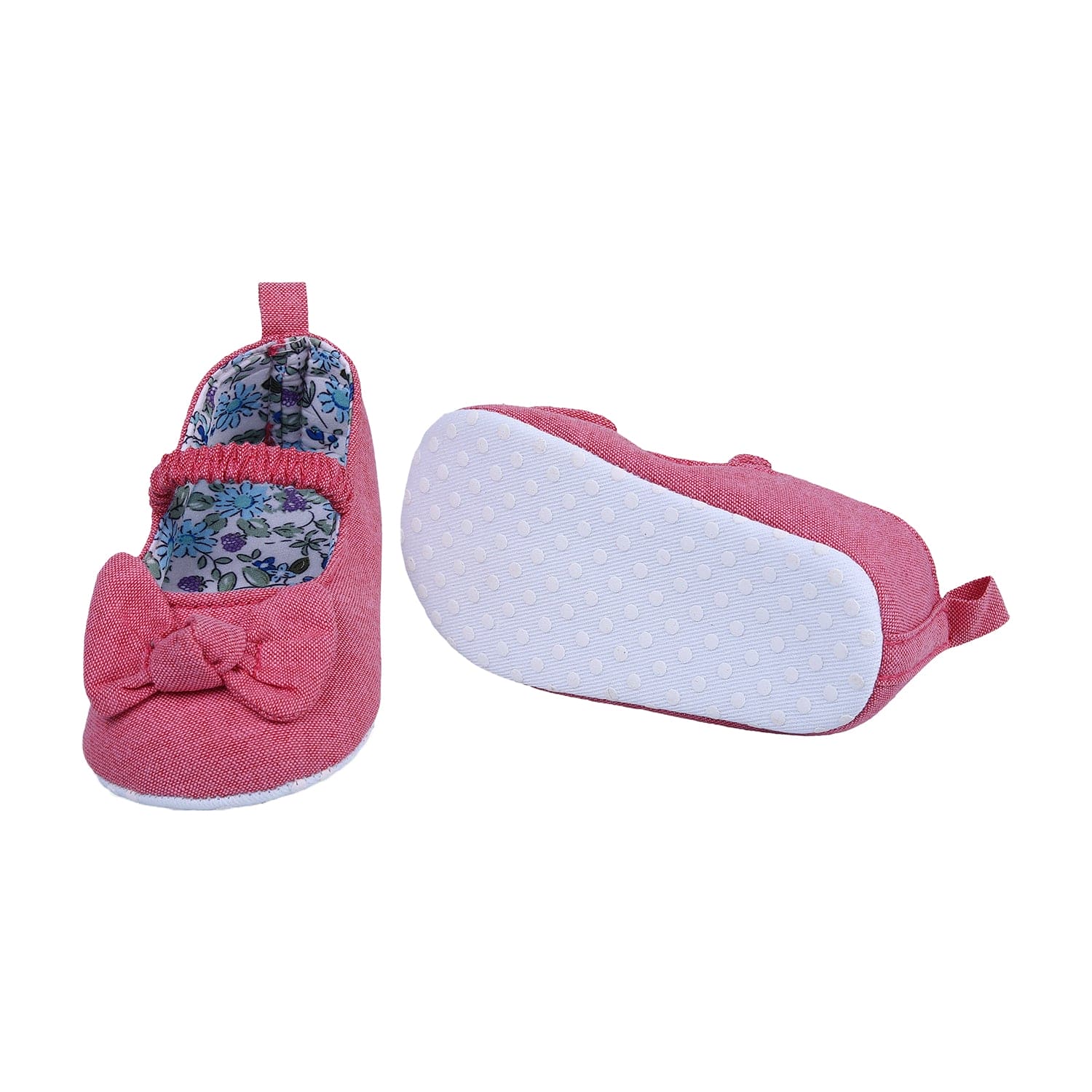 Bowknot Premium Girls Anti-Slip Ballerina Booties - Peach