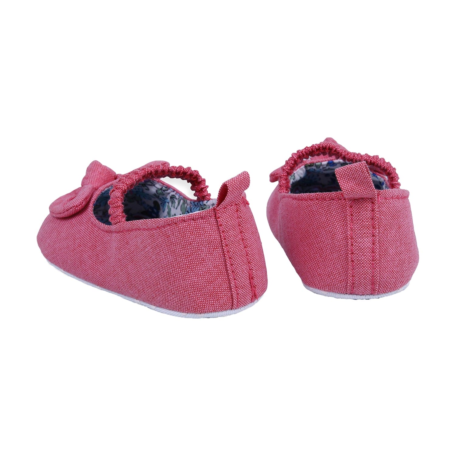 Bowknot Premium Girls Anti-Slip Ballerina Booties - Peach