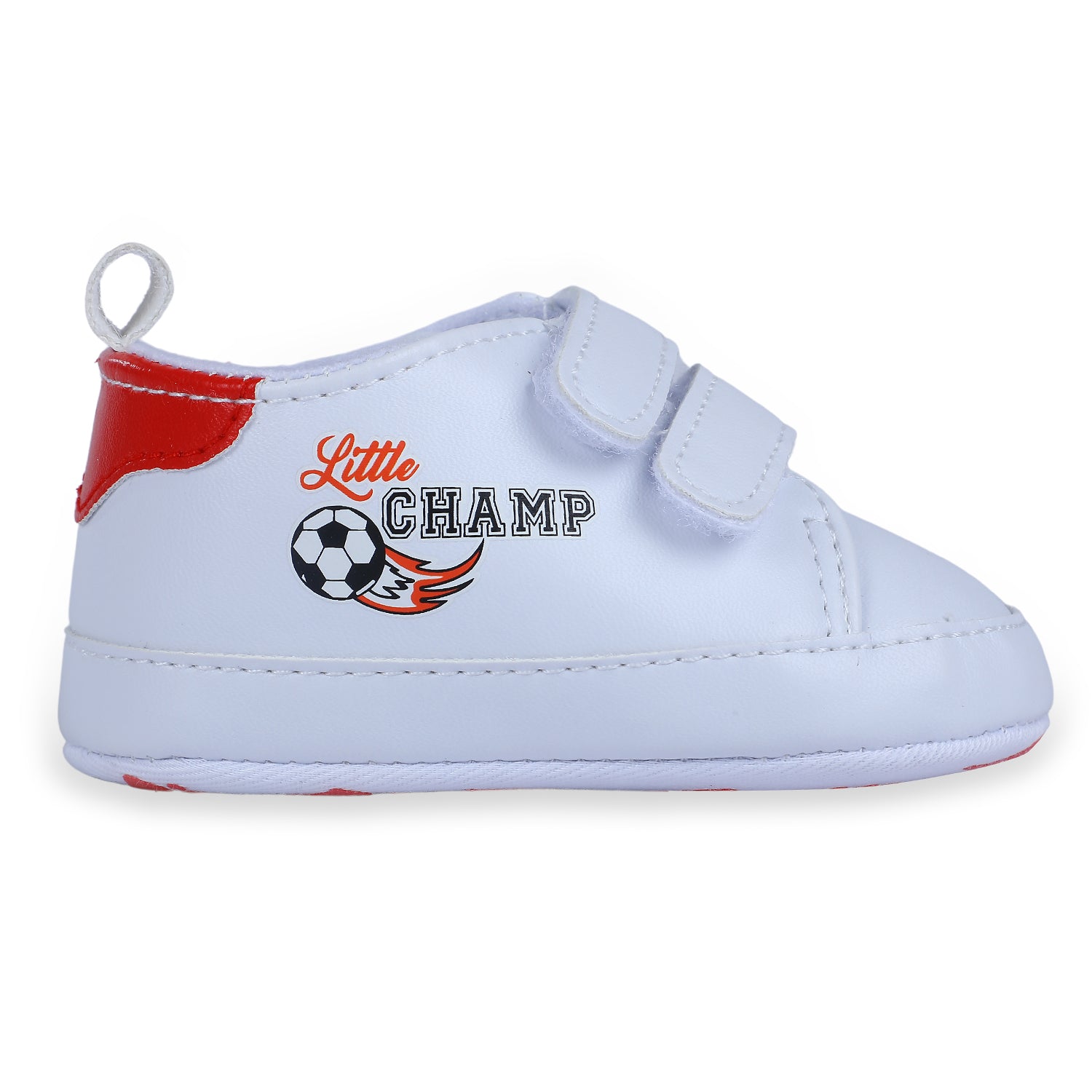 Baby Moo Little Champ Soft Sole Anti-Slip Booties - White - Baby Moo