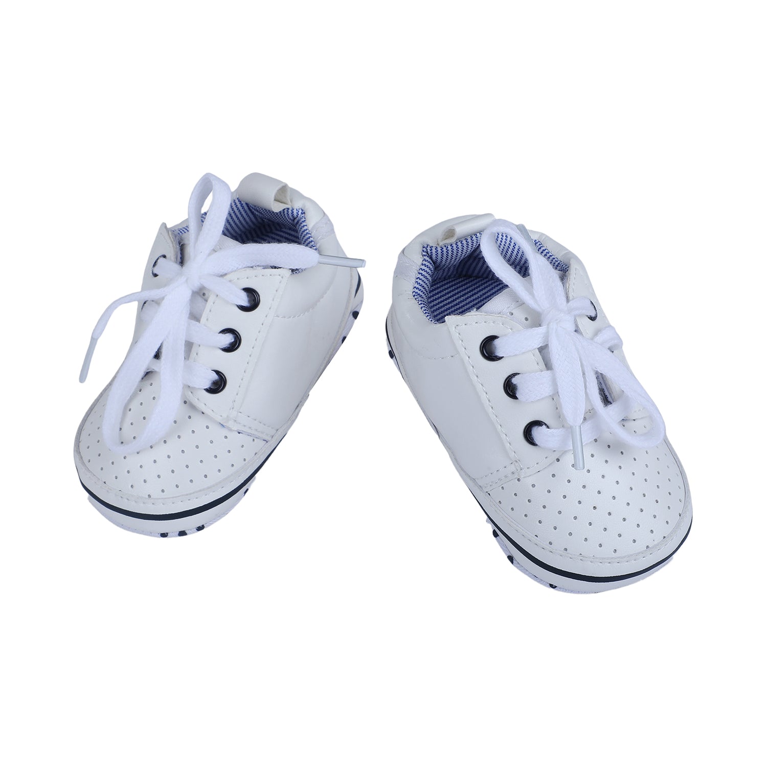 Baby Moo Classic Soft Sole Anti-Slip Booties - White