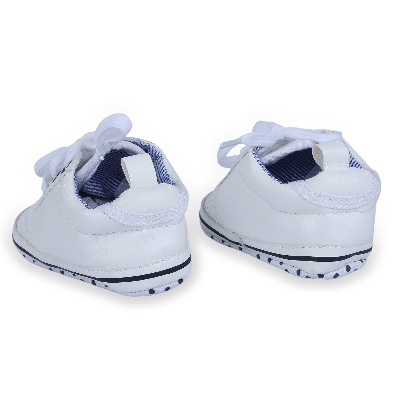 Baby Moo Classic Soft Sole Anti-Slip Booties - White - Baby Moo