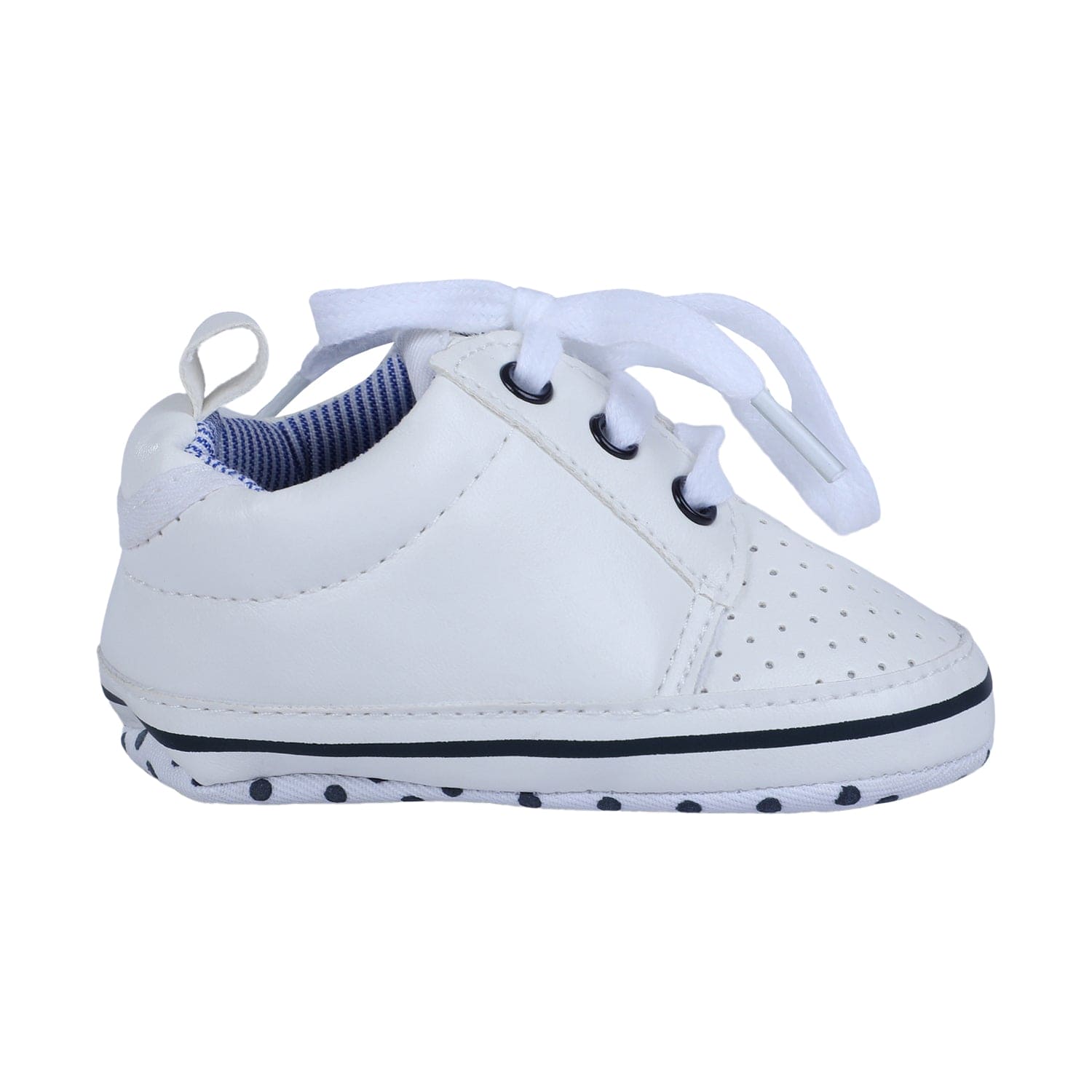 Baby Moo Classic Soft Sole Anti-Slip Booties - White