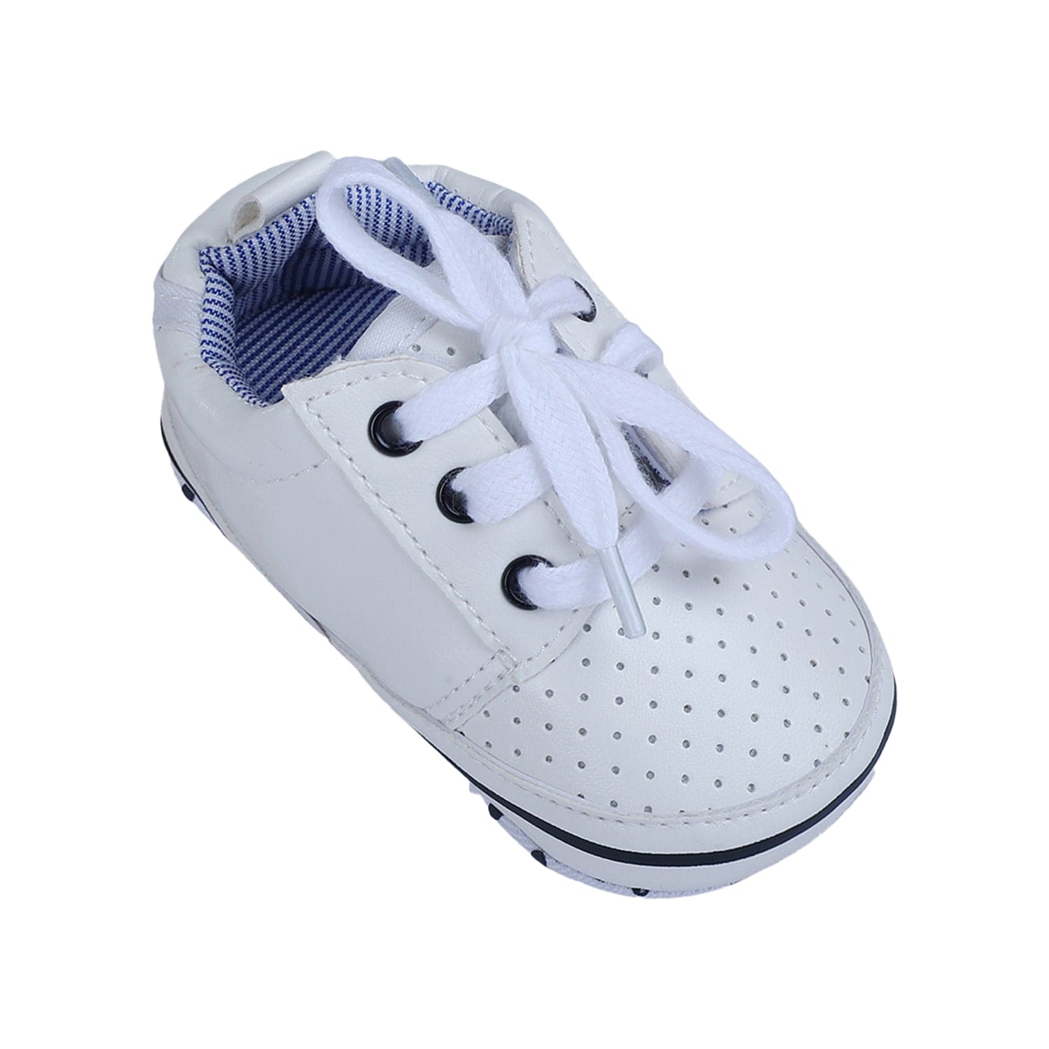 Baby Moo Classic Soft Sole Anti-Slip Booties - White