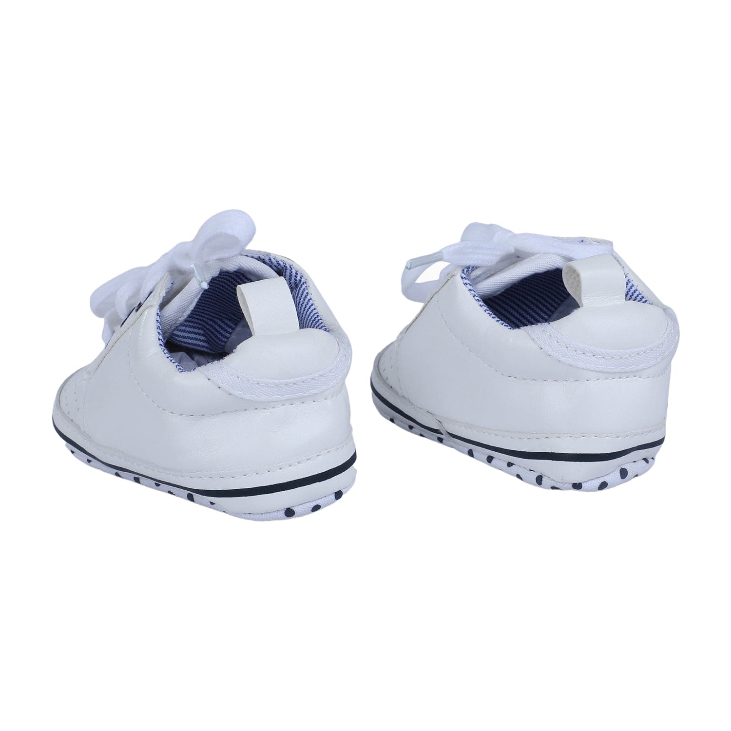 Baby Moo Classic Soft Sole Anti-Slip Booties - White