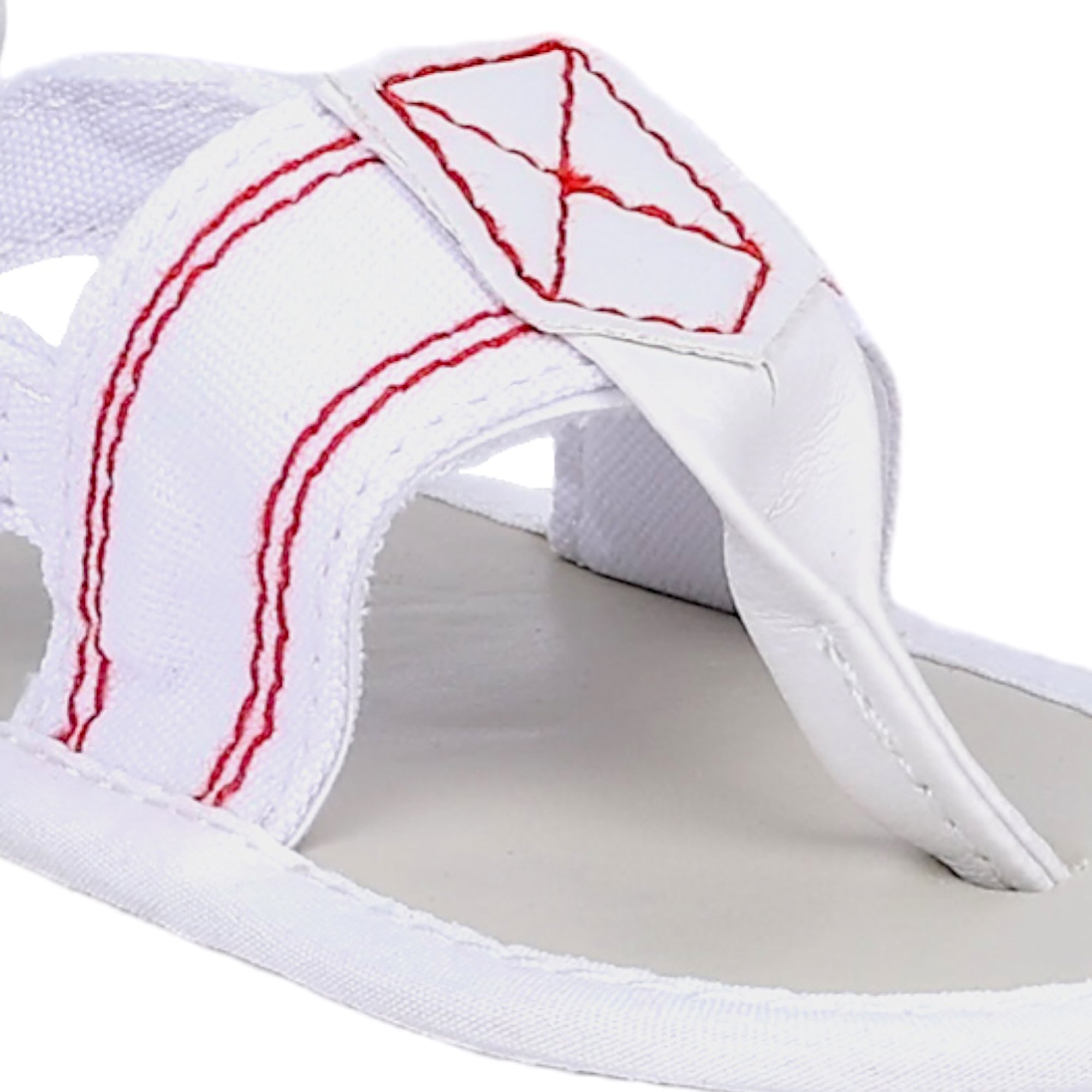 Baby Moo Classic Hook-Loop Anti-Skid Open Toe Sandals - White