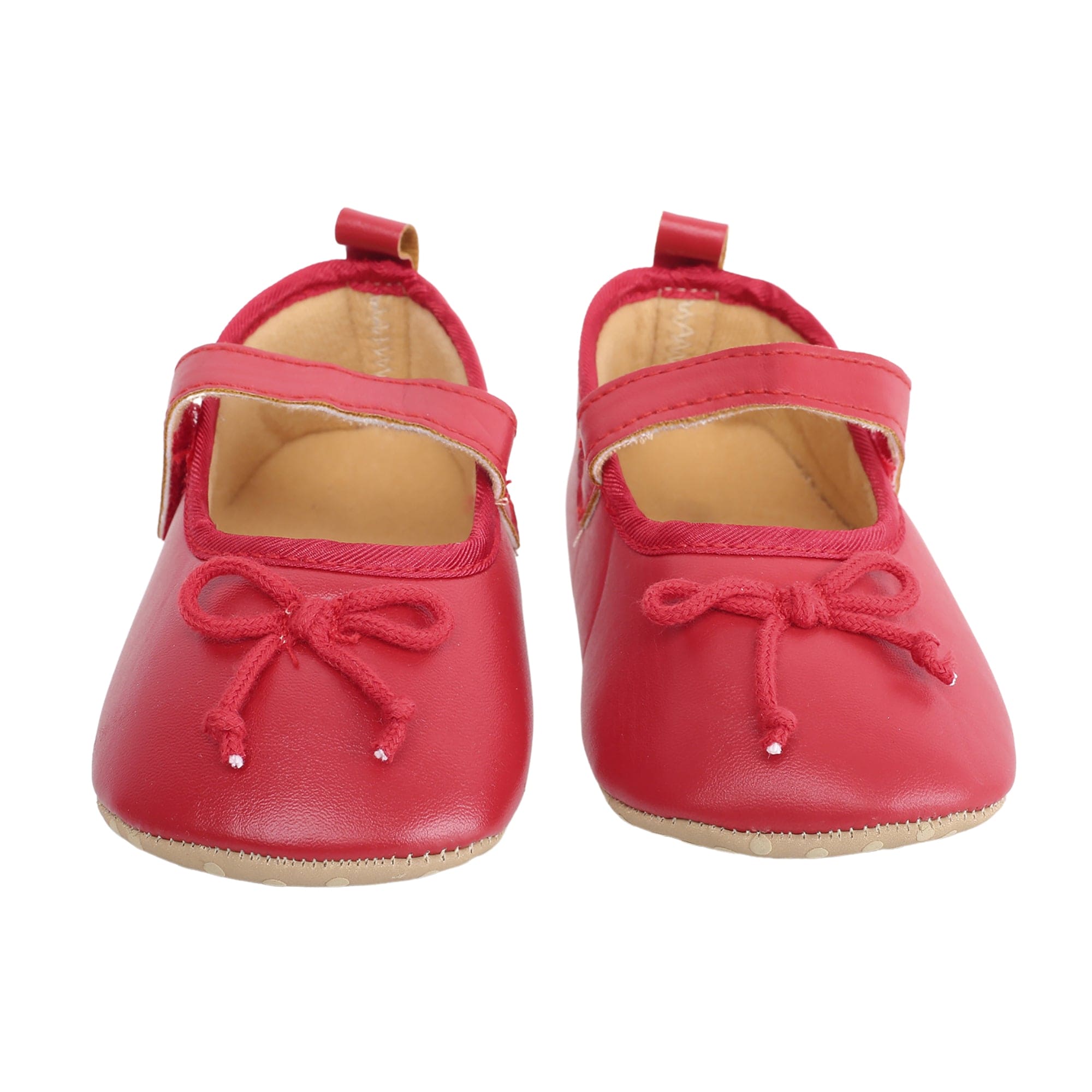 Baby Moo Dressy Bow Red Booties