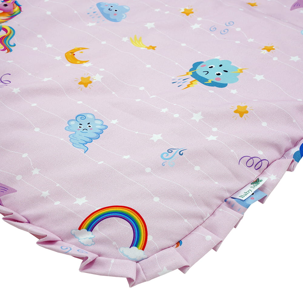 Baby Moo Unicorn Premium Quilted Hood Wrapper - Pink - Baby Moo