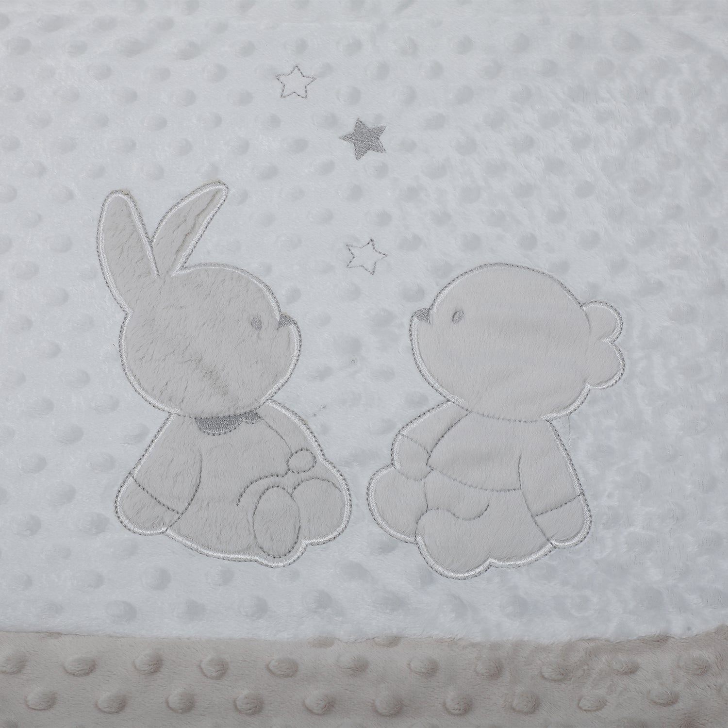 Baby Moo Best Friends Snuggly Bubble Blanket - Grey - Baby Moo