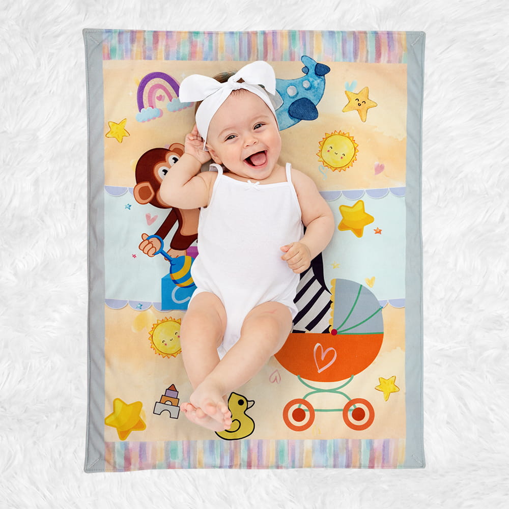 Baby Moo Zebra in Pram 3 Velvet And 1 Waterproof Diaper Changing Sheet Set - Yellow - Baby Moo
