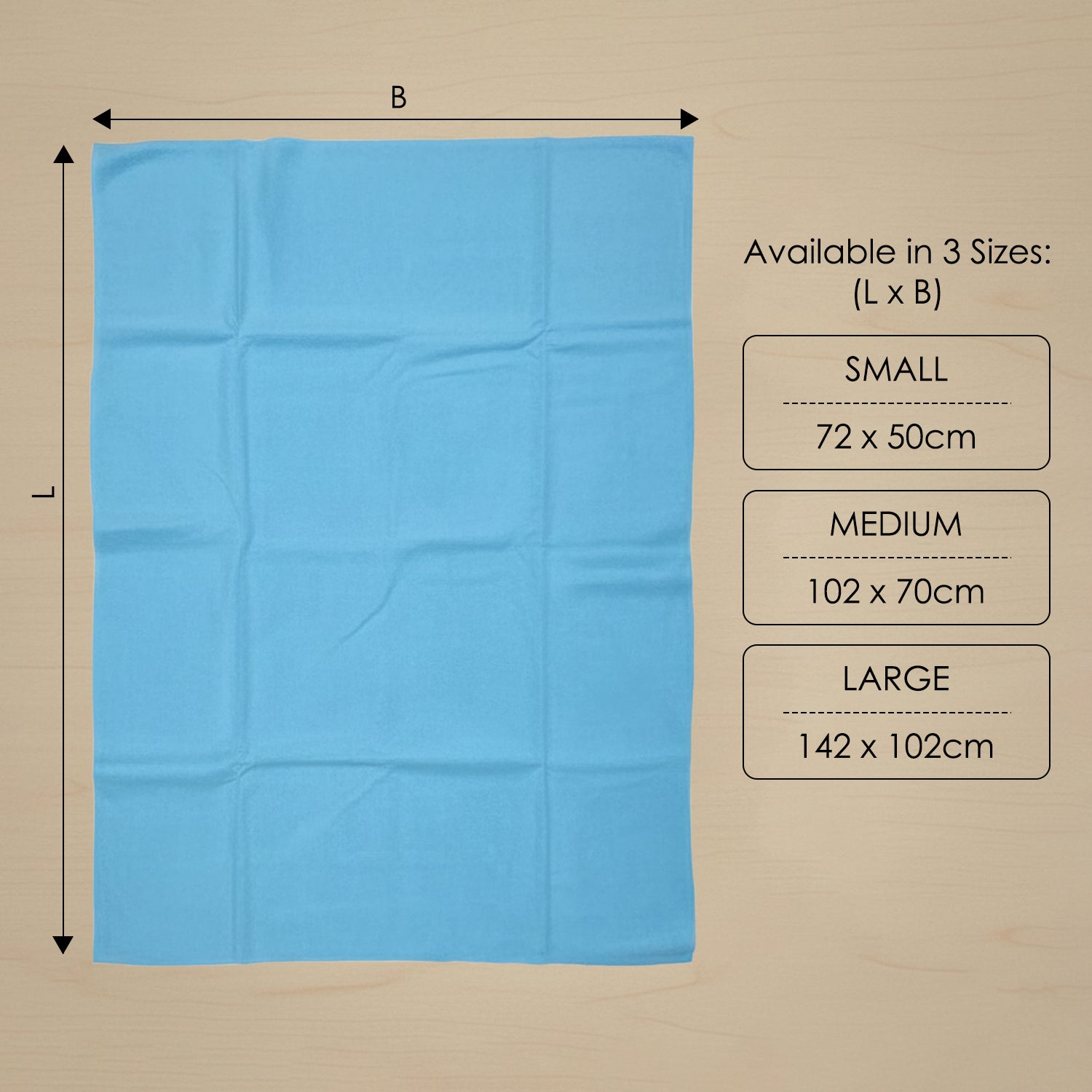 Baby Moo Plain Changeable Dry Sheet Water-resistant Bed Protector - Blue