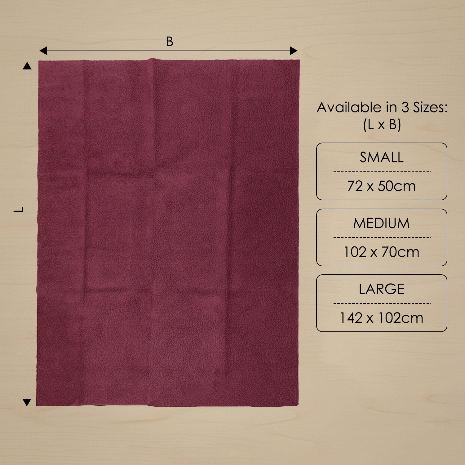 Baby Moo Plain Changeable Dry Sheet Water-resistant Bed Protector Pack Of 2 - Maroon, Amethyst