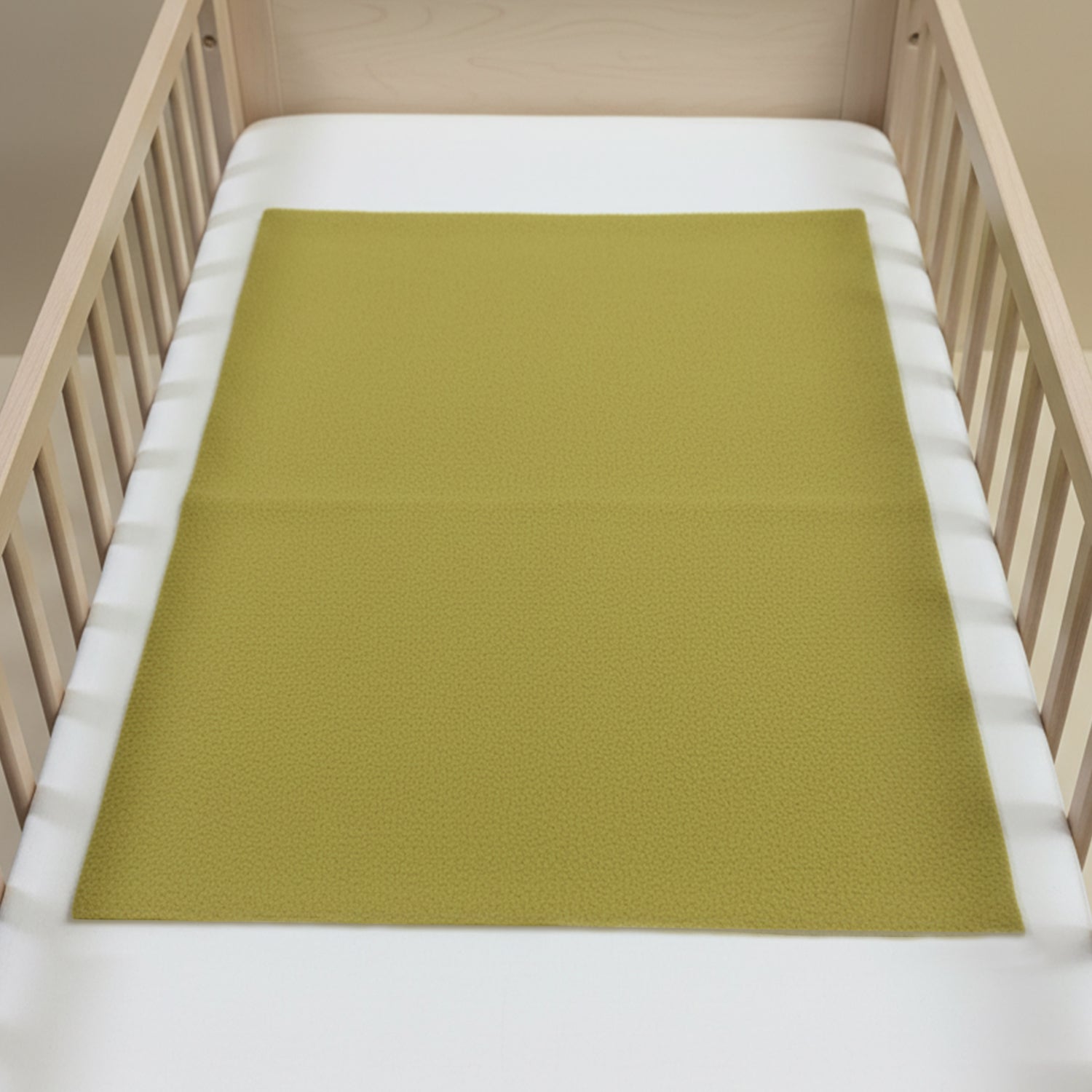 Baby Moo Plain Changeable Dry Sheet Water-resistant Bed Protector - Olive Green